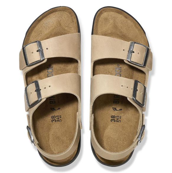 Birkenstock Milano Crosstown Oiled Leather Sandals Tabacco Brown Regular