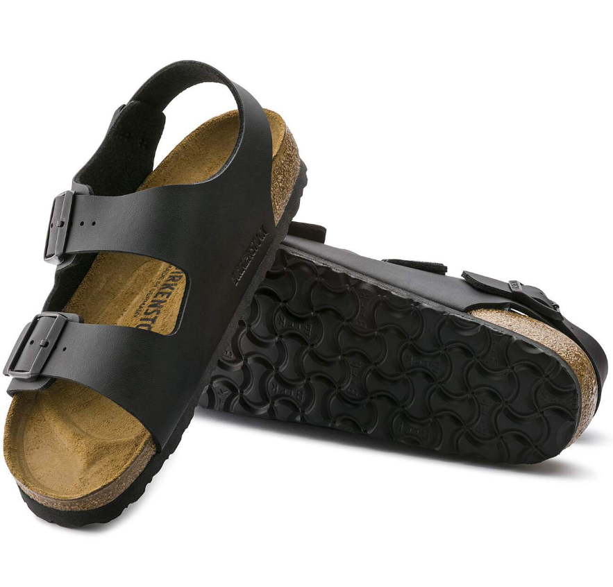 Birkenstock Milano Birko-Flor Black Sandals  Narrow