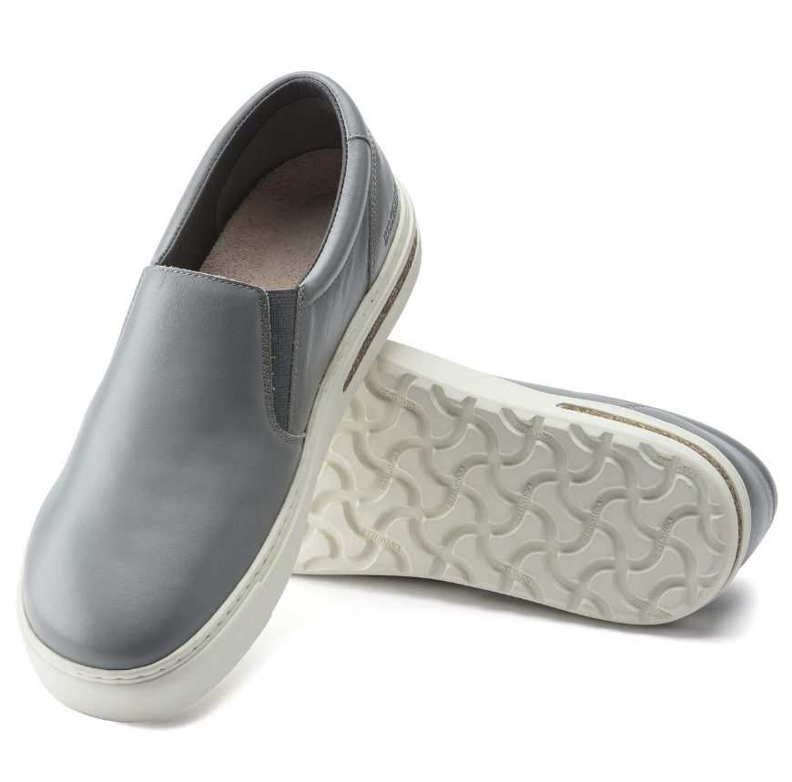 Birkenstock Oswego Leather Gray Slip-On Regular