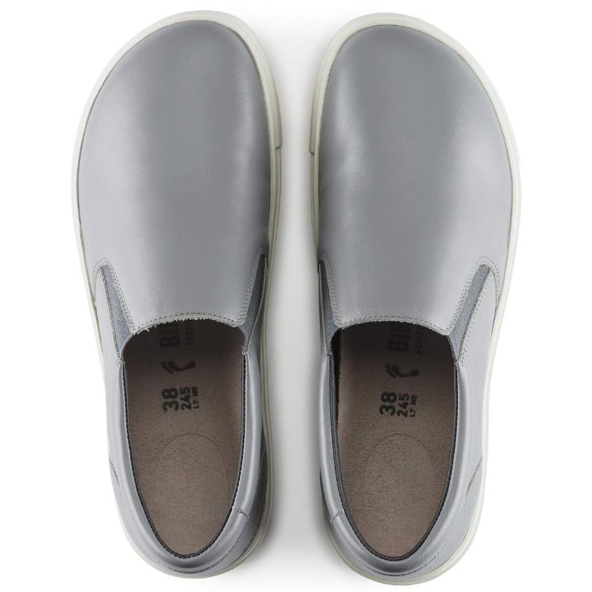 Birkenstock Oswego Leather Gray Slip-On Regular