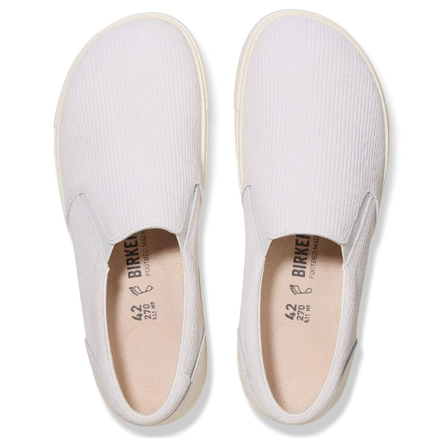 Birkenstock Oswego Suede Leather Antique White Narrow