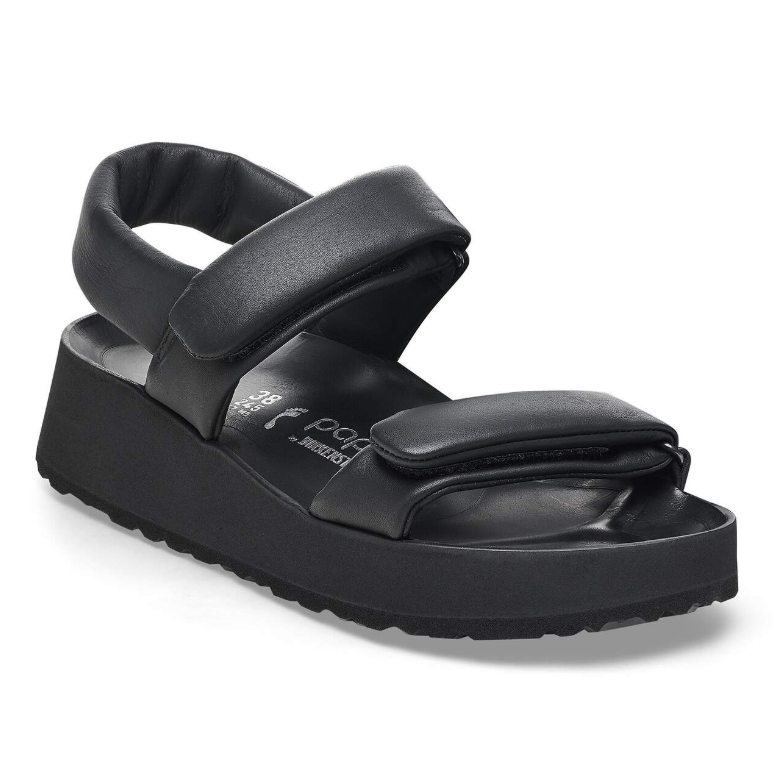 Birkenstock Theda Natural Leather Sandals Black  Narrow