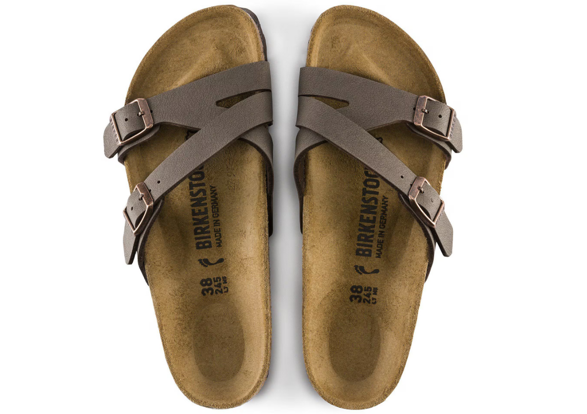 Birkenstock Yao Birkibuc Nubuck Mocha Sandals  Regular