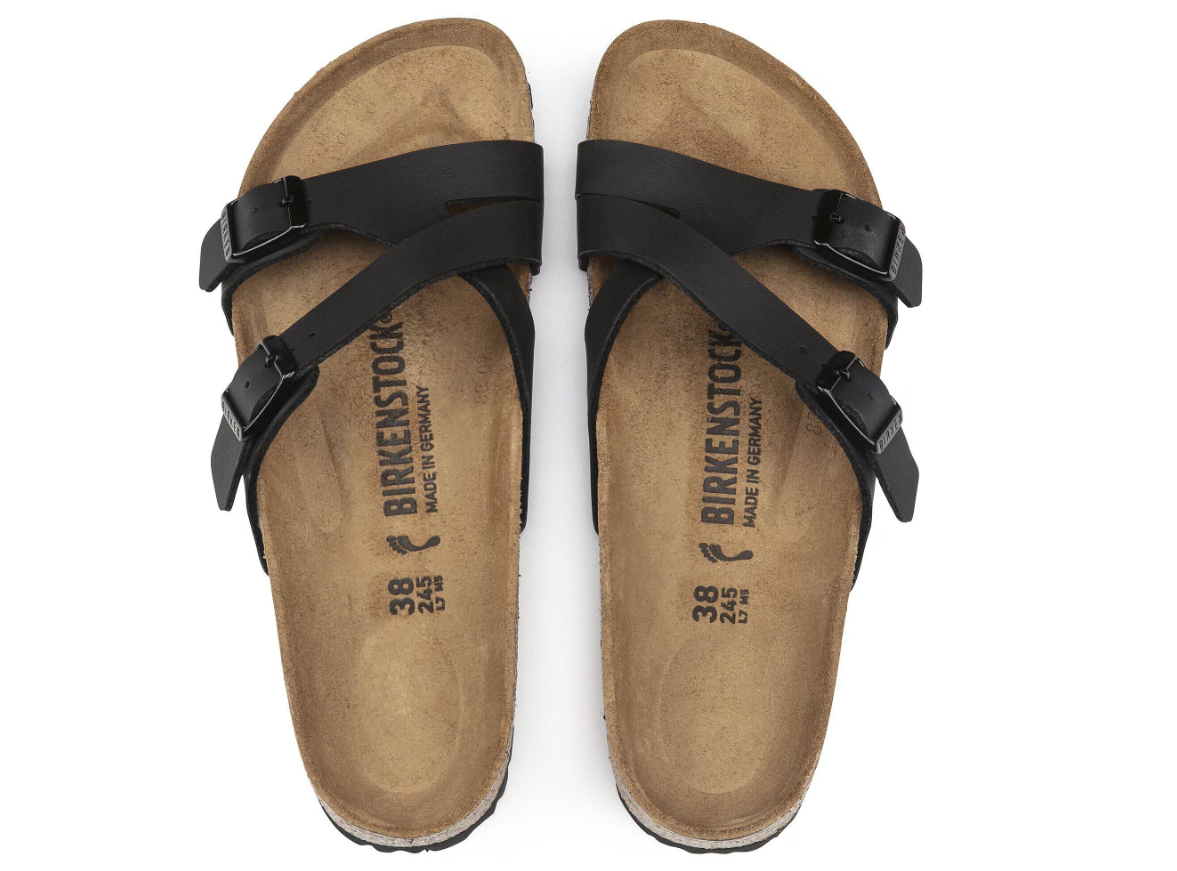 Birkenstock Yao Birko-Flor Black Sandals Regular