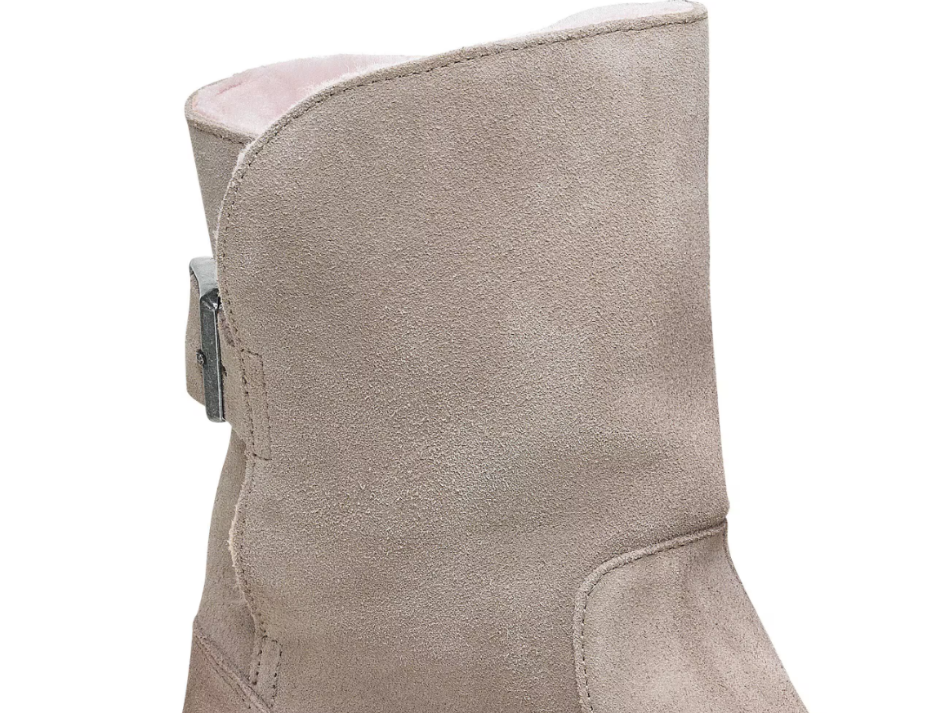 Birkenstock Uppsala Shearling Suede Leather Gray Taupe  Regular