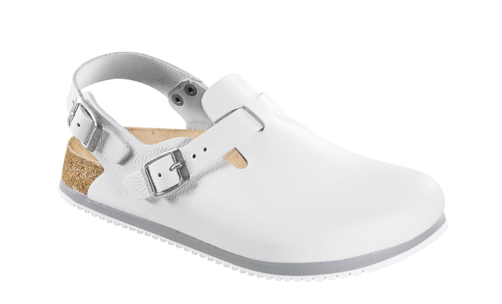 Birkenstock Tokio Super Grip Leather White  Narrow