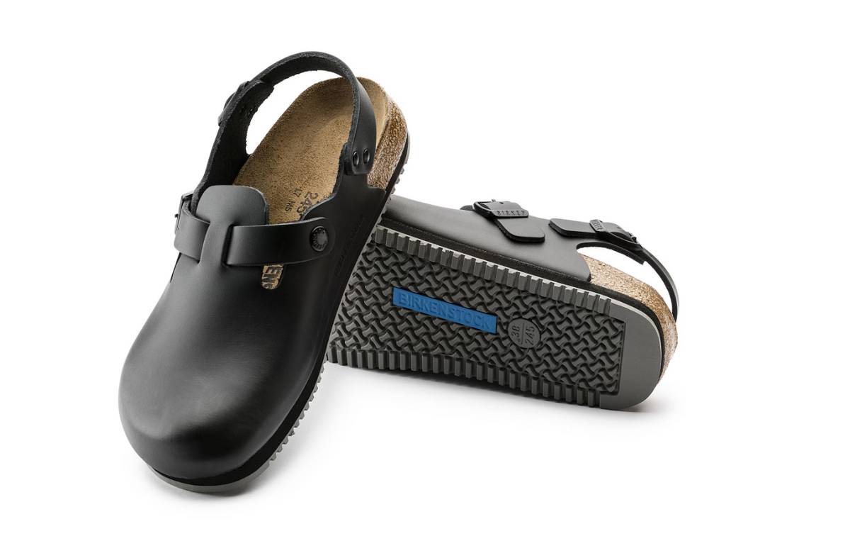 Birkenstock Tokio Super Grip Leather Black  Regular