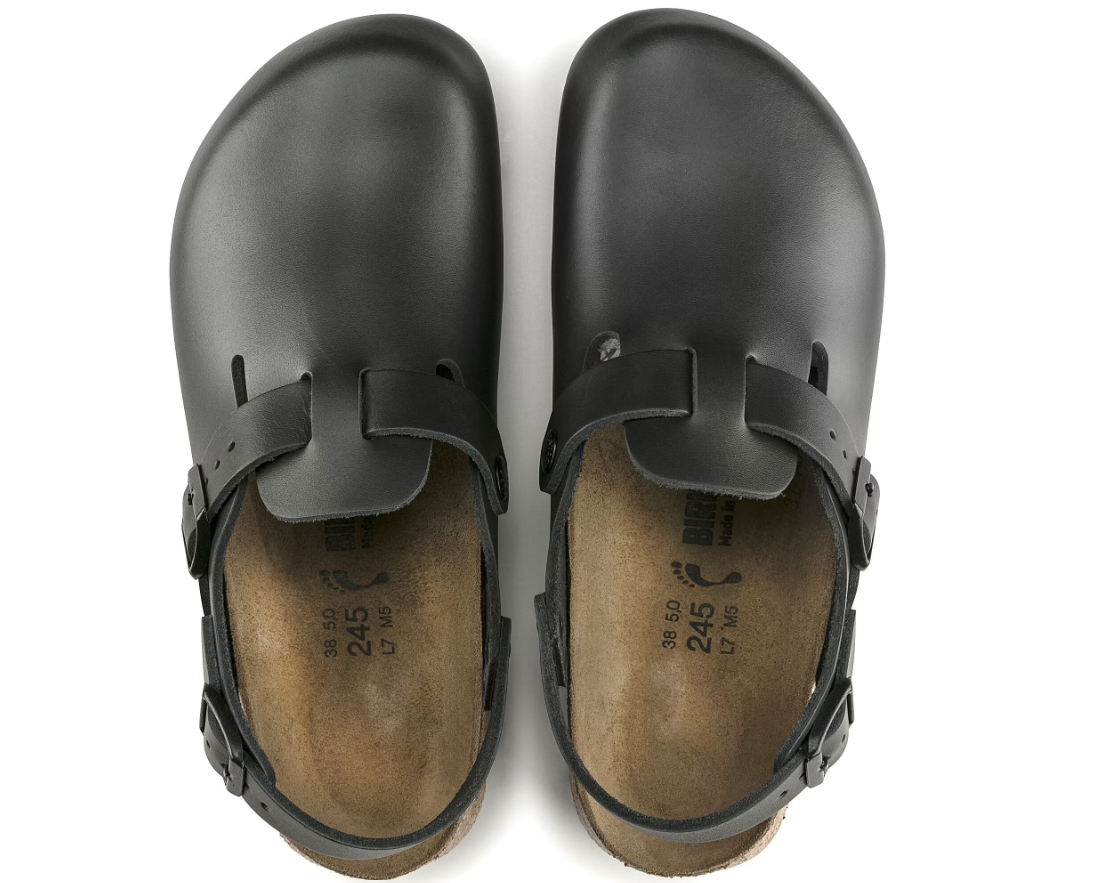 Birkenstock Tokio Super Grip Leather Black  Regular