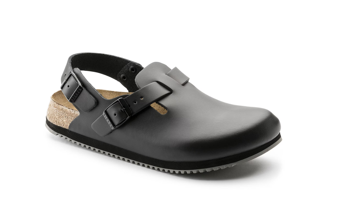 Birkenstock Tokio Super Grip Leather Black  Regular