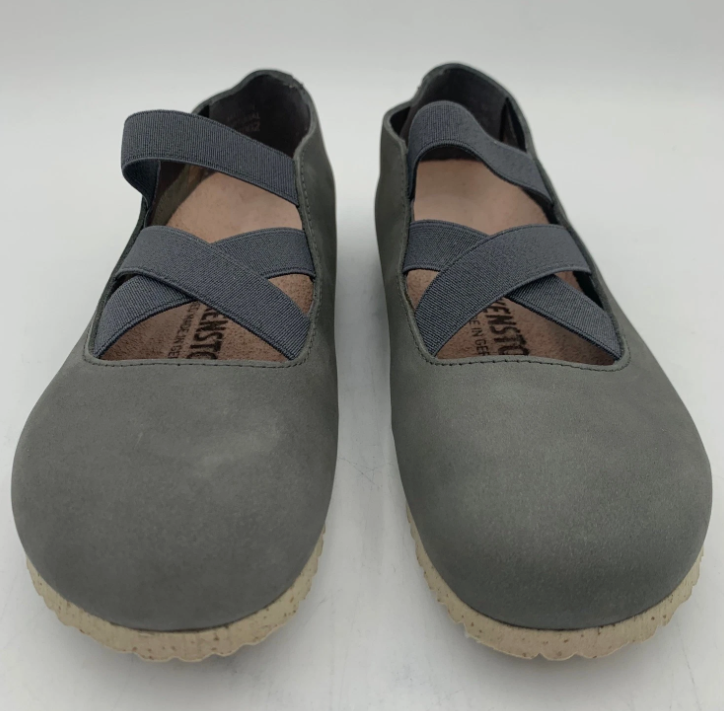 Birkenstock Santa Ana Nubuck Leather Whale Gray Narrow