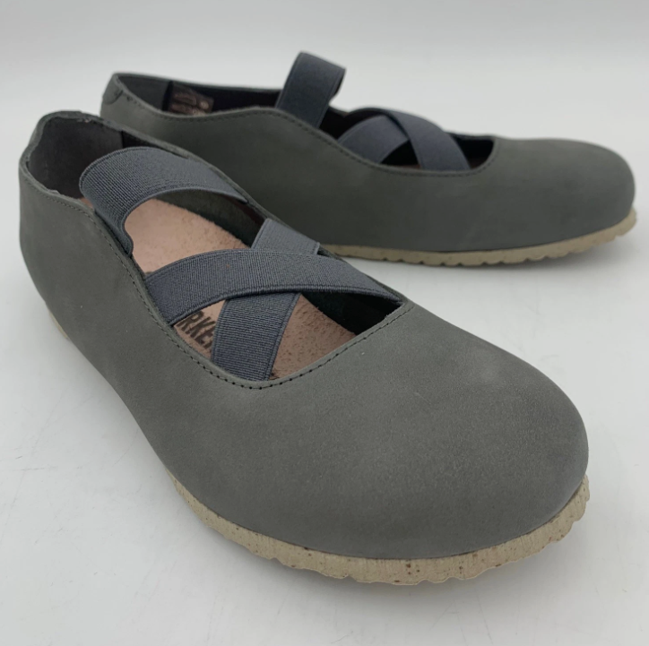 Birkenstock Santa Ana Nubuck Leather Whale Gray Narrow