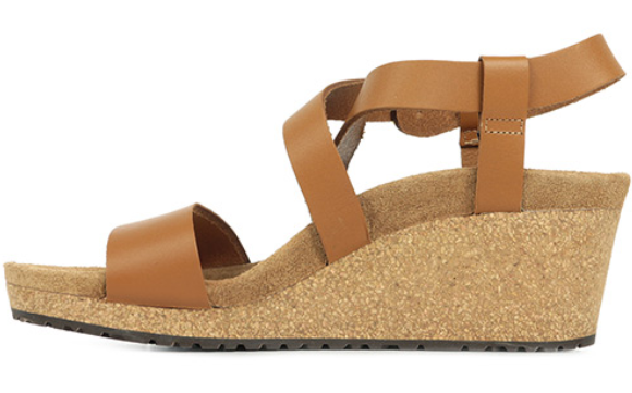 Papillio Sibyl Ring-Buckle Ginger Brown Leather Sandal Narrow