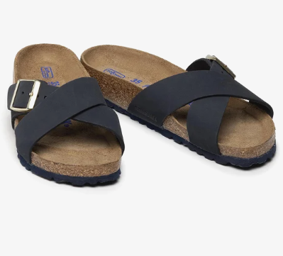 Birkenstock Siena Soft Footbed Nubuck Leather Midnight Narrow