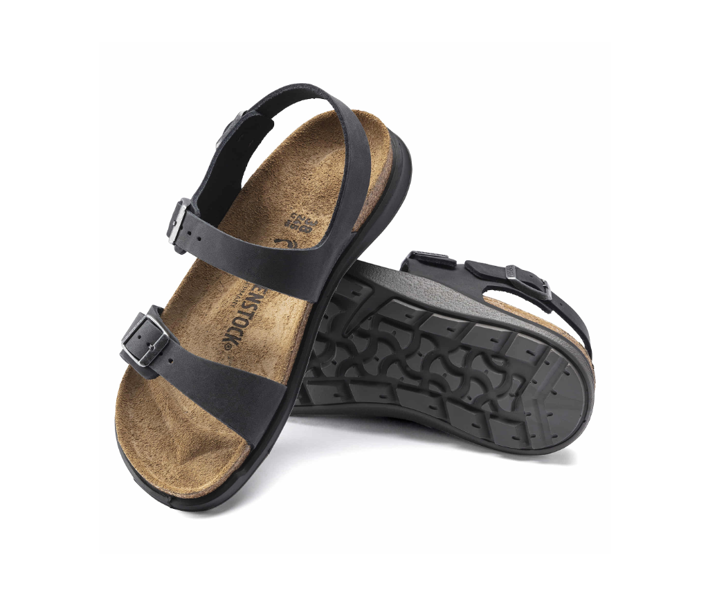 Birkenstock Sonora Women's Oiled Leather Sandals - Black Narrow