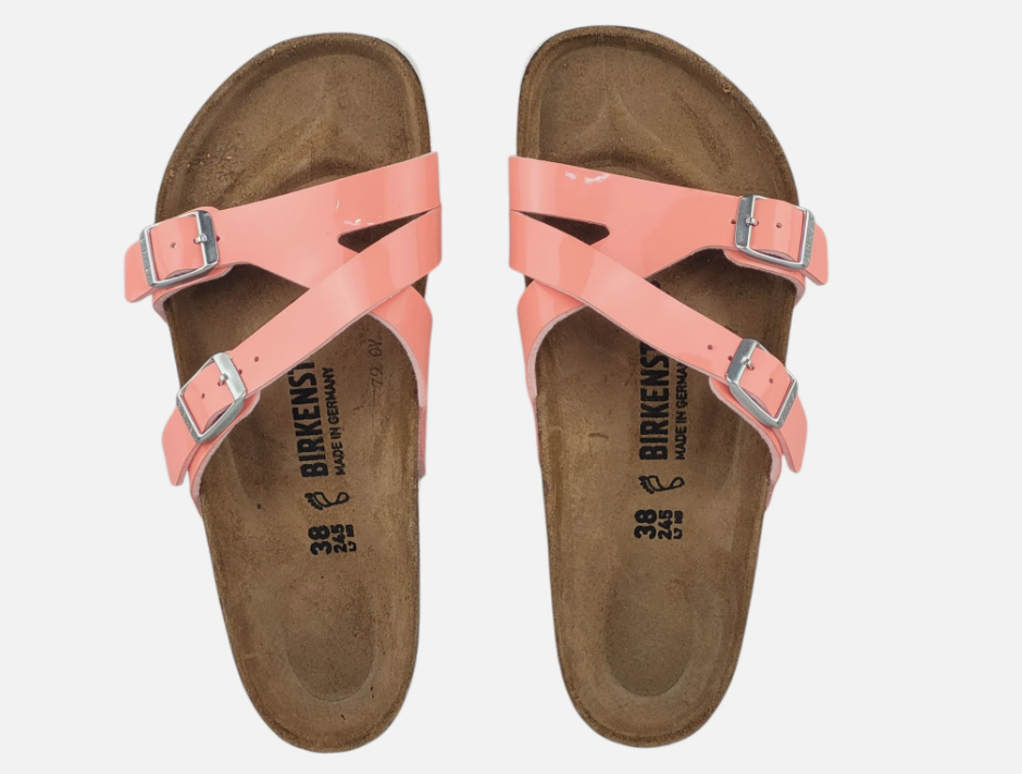 Birkenstock Yao Balance Birko-Flor Patent Coral Peach  Regular