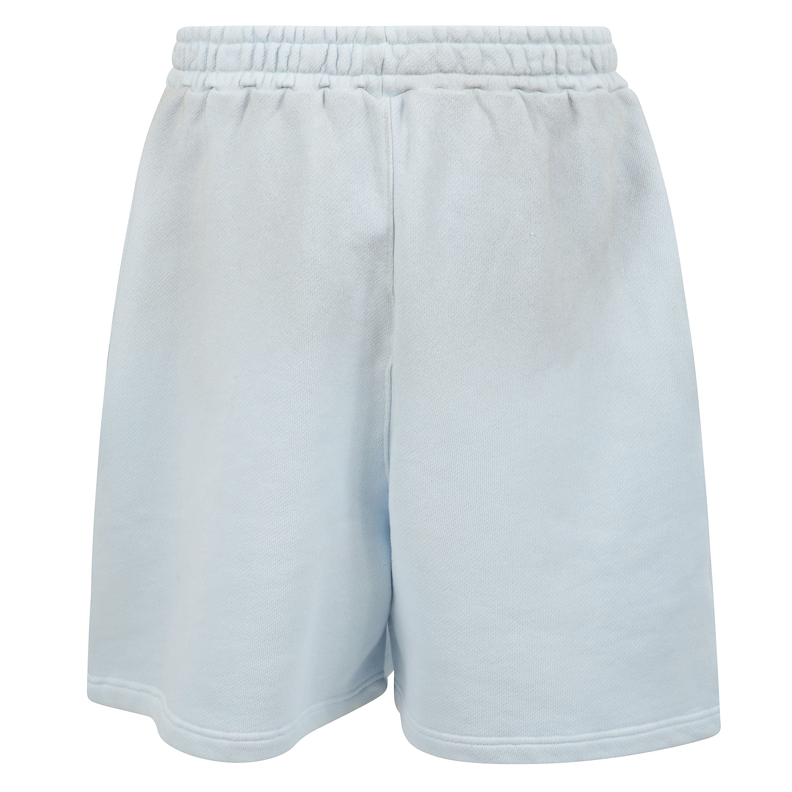 Shorts sportivi in cotone effetto vintage con logo ricamato, elastico in vita e tasche.