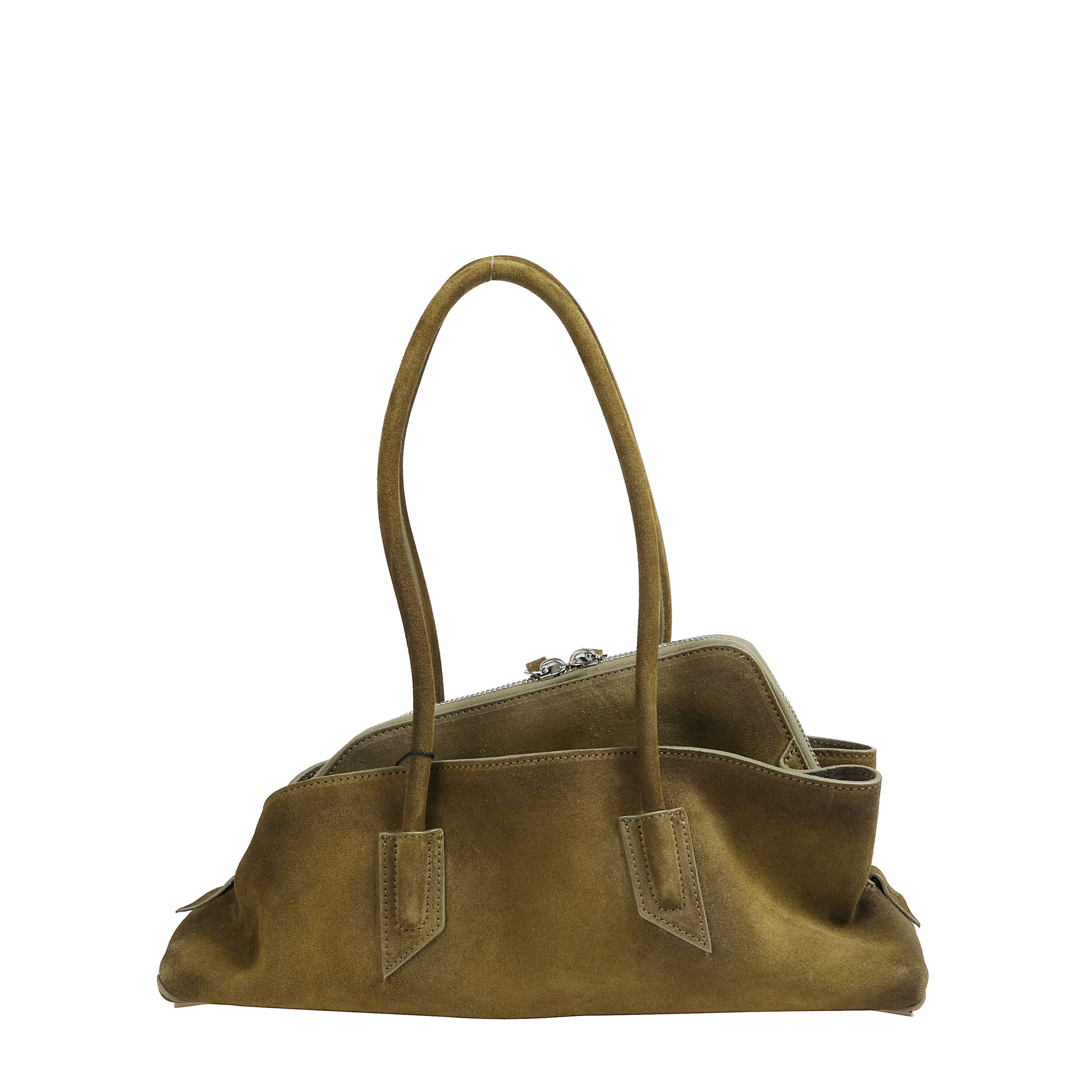Borsa "la passeggiata" small in suede. doppi manici a spalla.