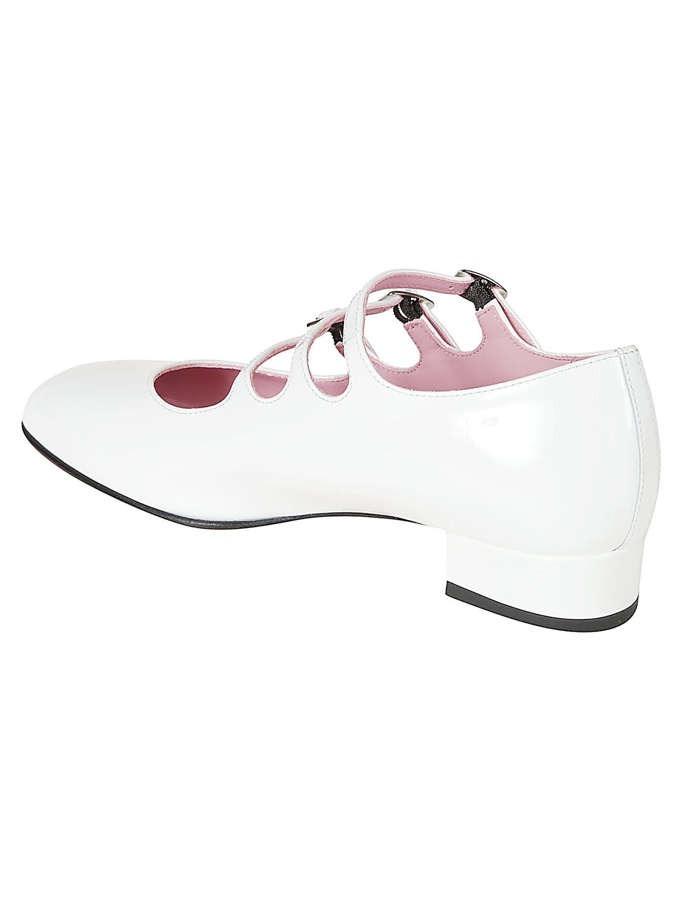 White patent leather