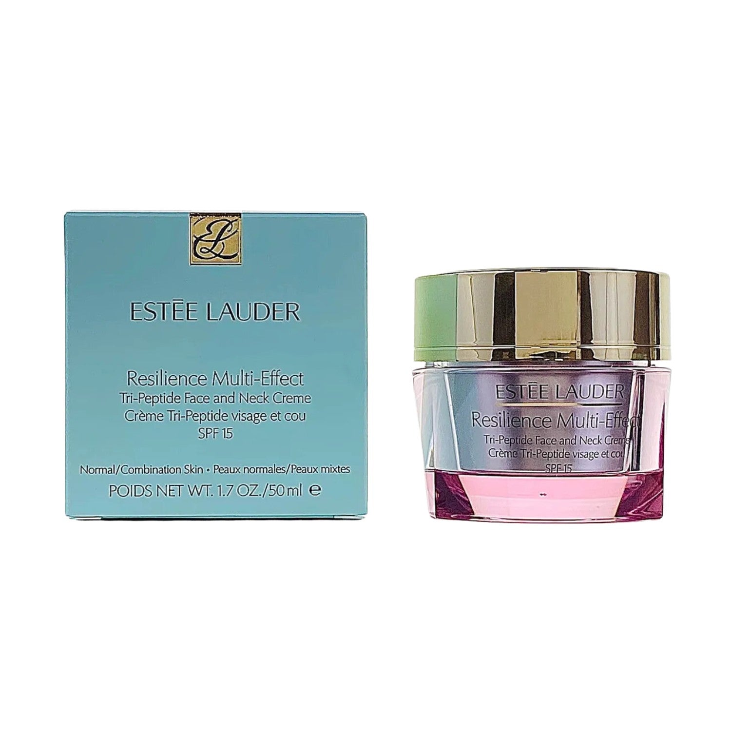 Estee Lauder Resilience Multi-Effect Tri-Peptide Face and Neck Creme SPF 15 for Normal/Combination Skin 1.7oz/50ml