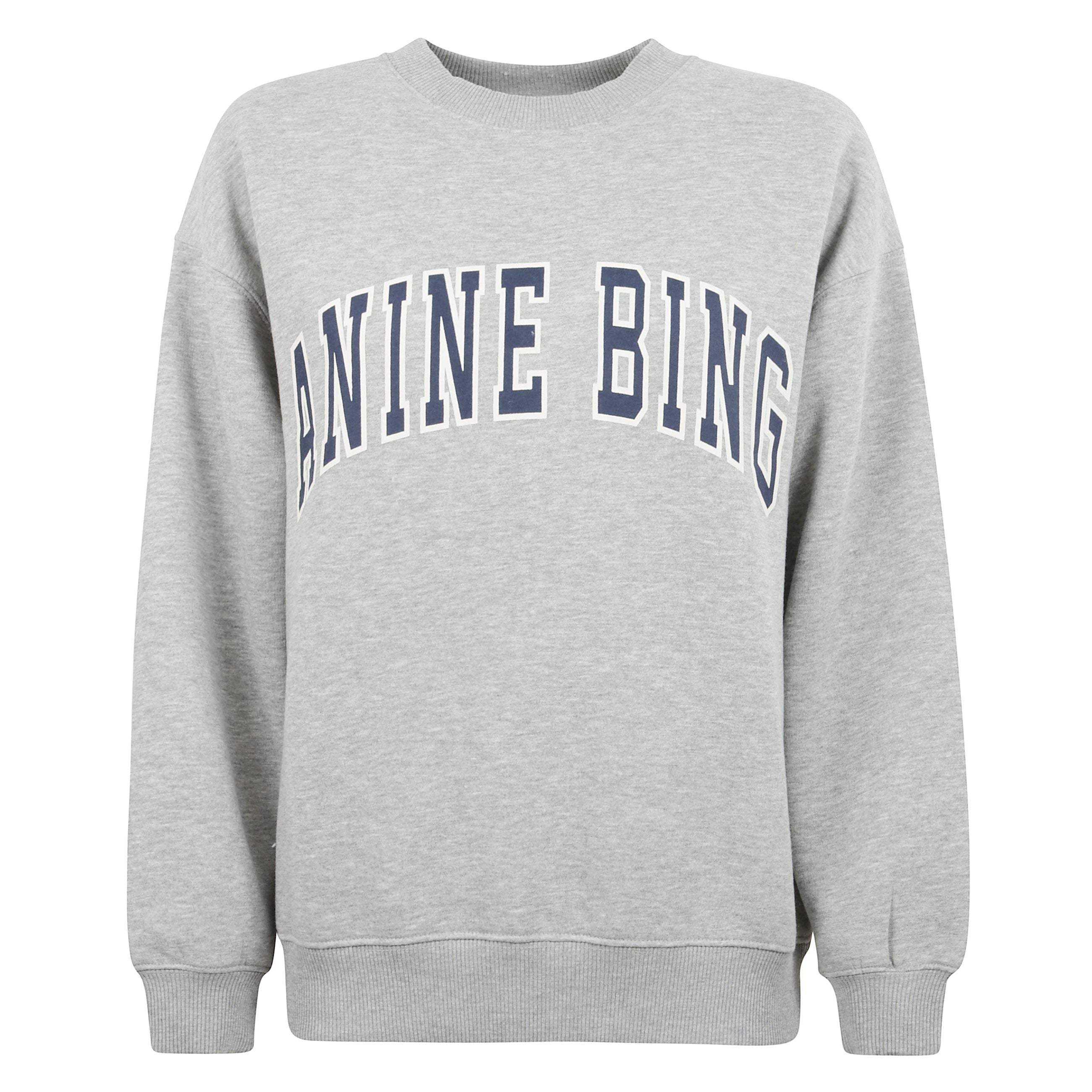 Felpa in cotone con una vestibilitÃ  boxy che dona un appeal rilassato e moderno. il design essenziale Ã¨ valorizzato dal logo frontale color blu navy, elemento distintivo del brand. completata da collo a giro, maniche lunghe e finiture a costine su polsi