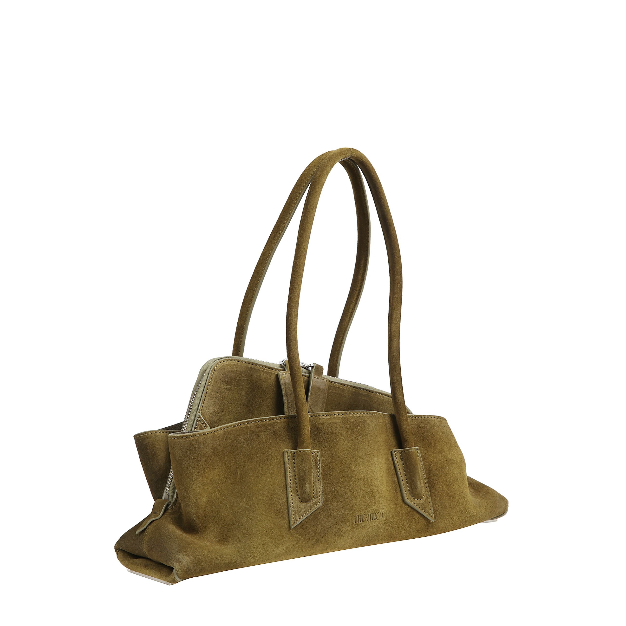 Borsa "la passeggiata" small in suede. doppi manici a spalla.