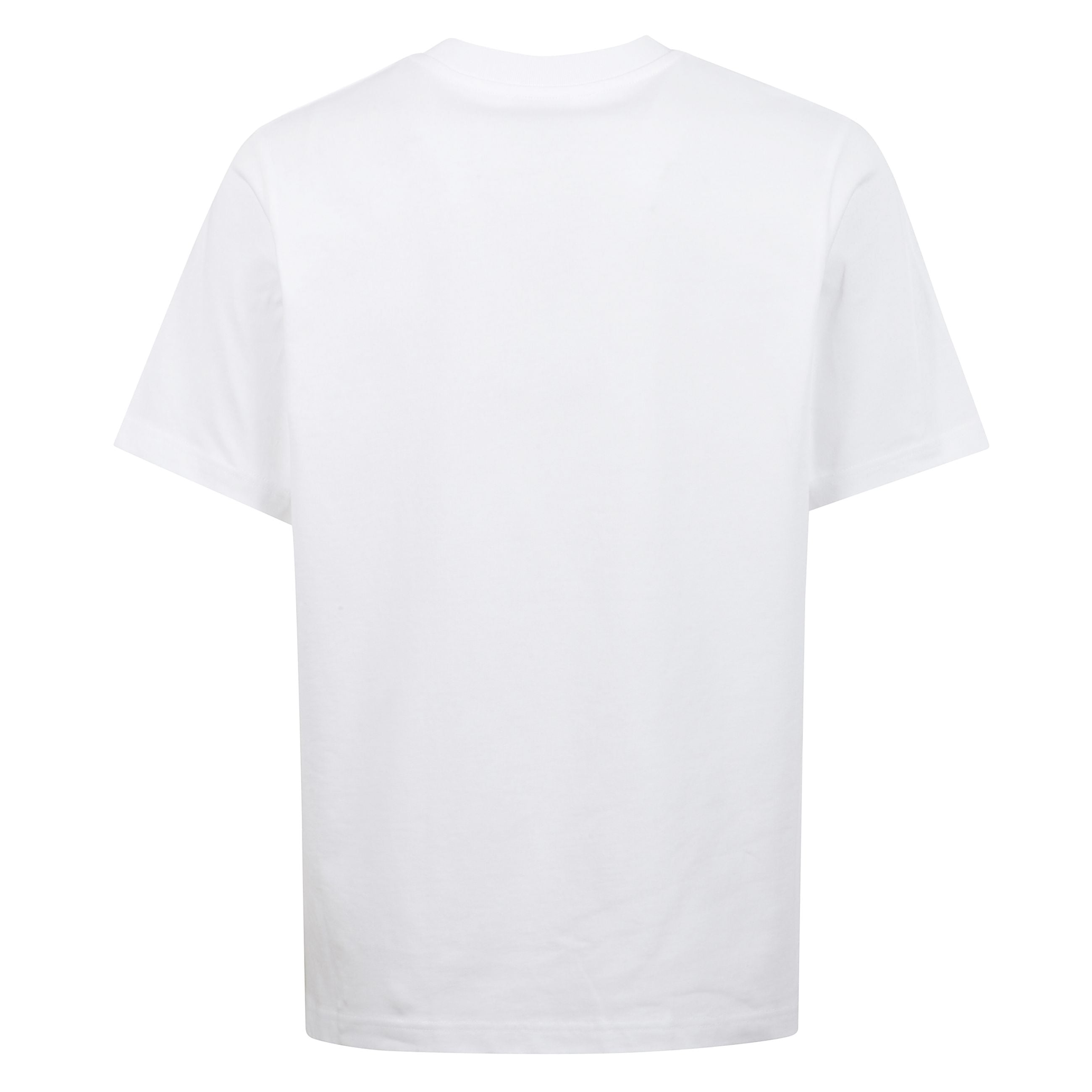 T-shirt casablanca in cotone a girocollo, fronte con stampa e logo.