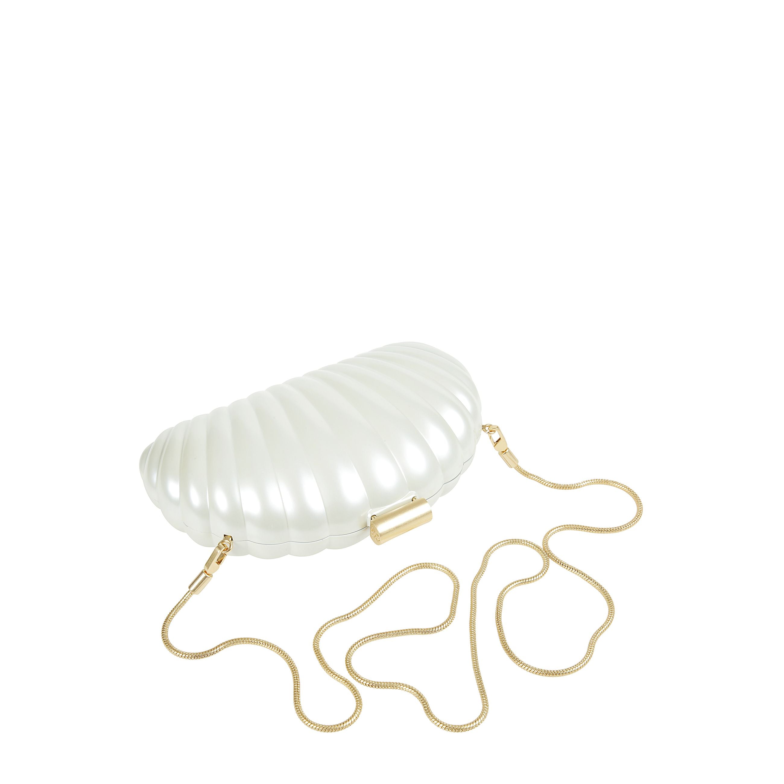 Borsa a mano monet a forma di conchiglia, con tracolla