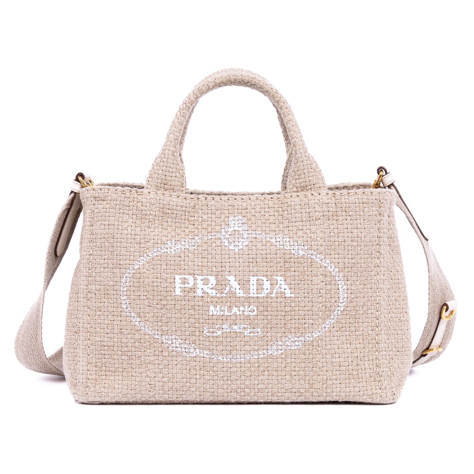 Straw Linen Canapa Tote 