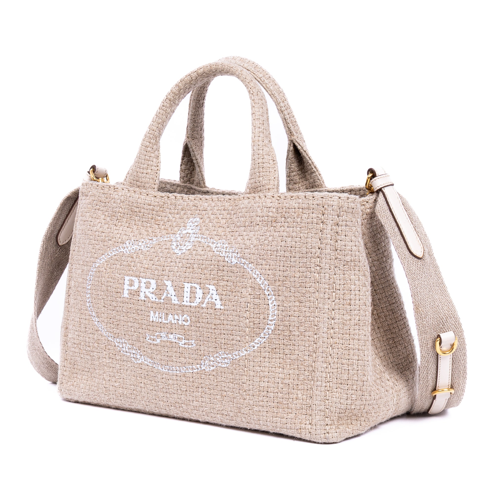 Straw Linen Canapa Tote 