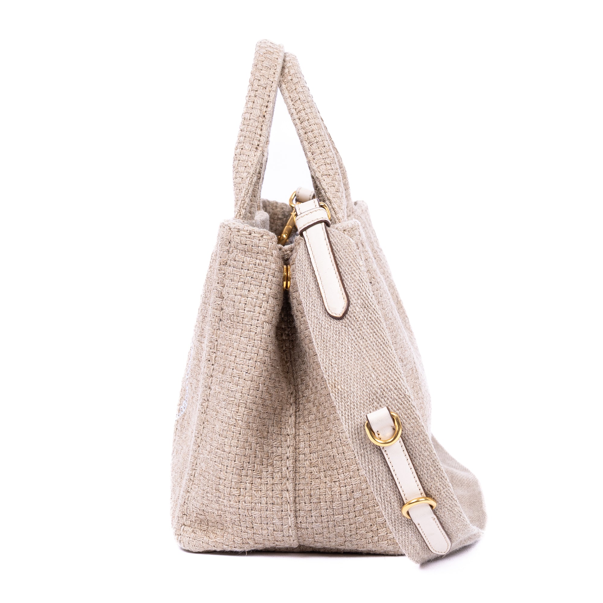 Straw Linen Canapa Tote 