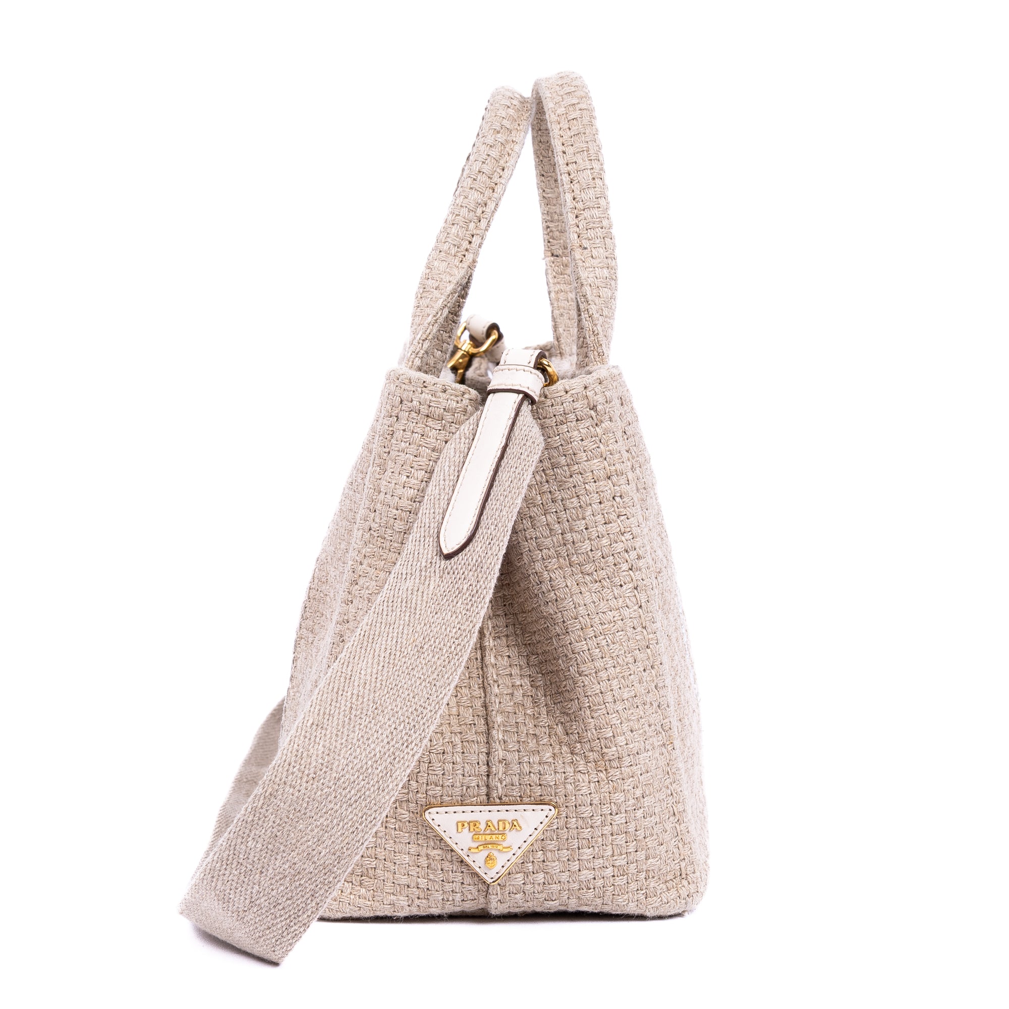 Straw Linen Canapa Tote 
