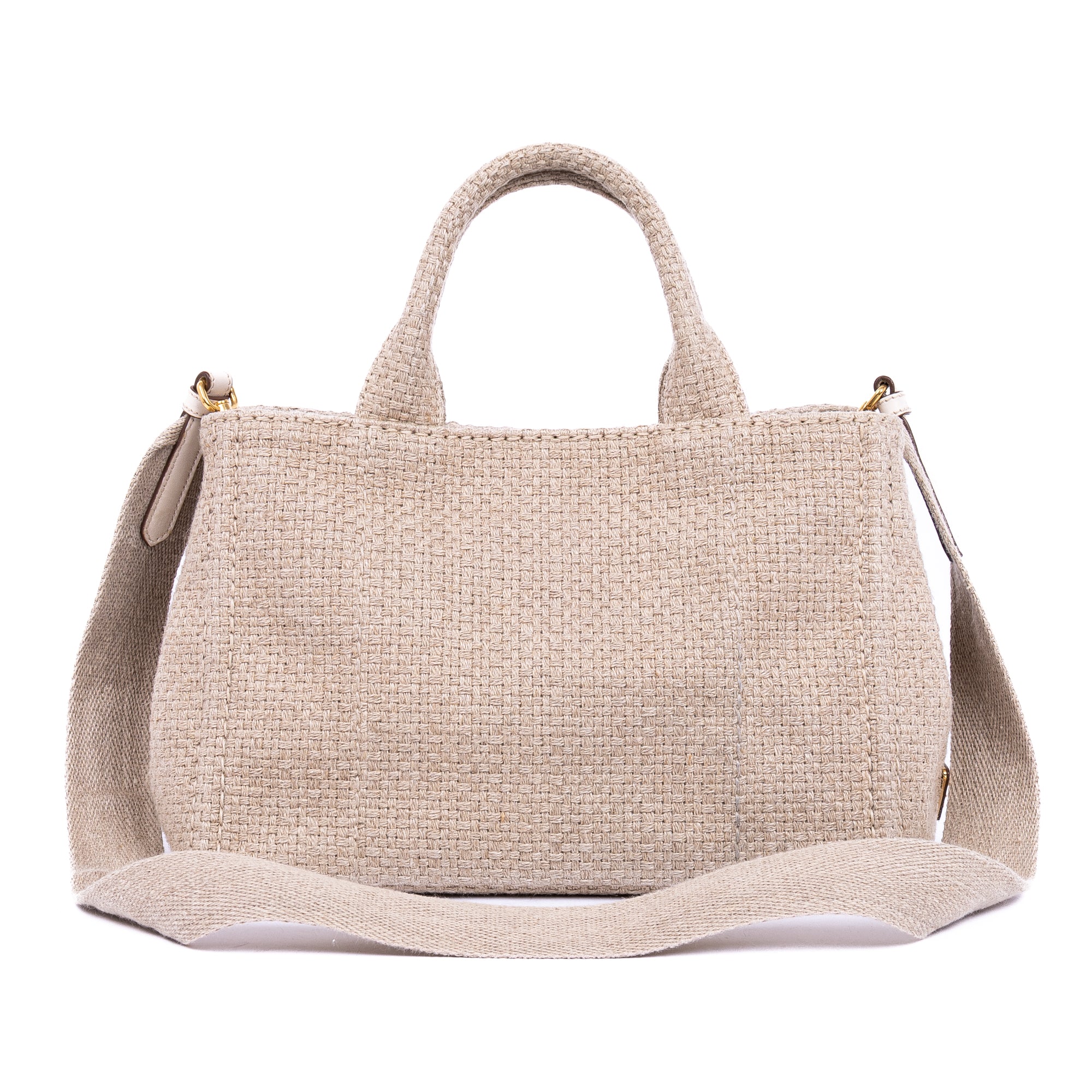 Straw Linen Canapa Tote 