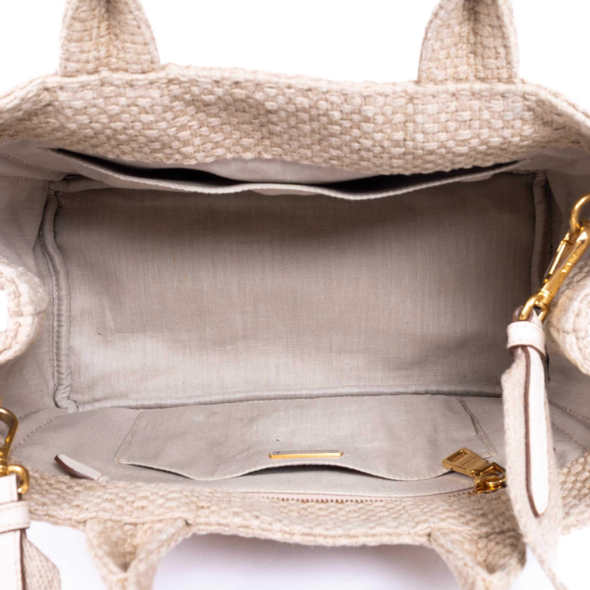 Straw Linen Canapa Tote 