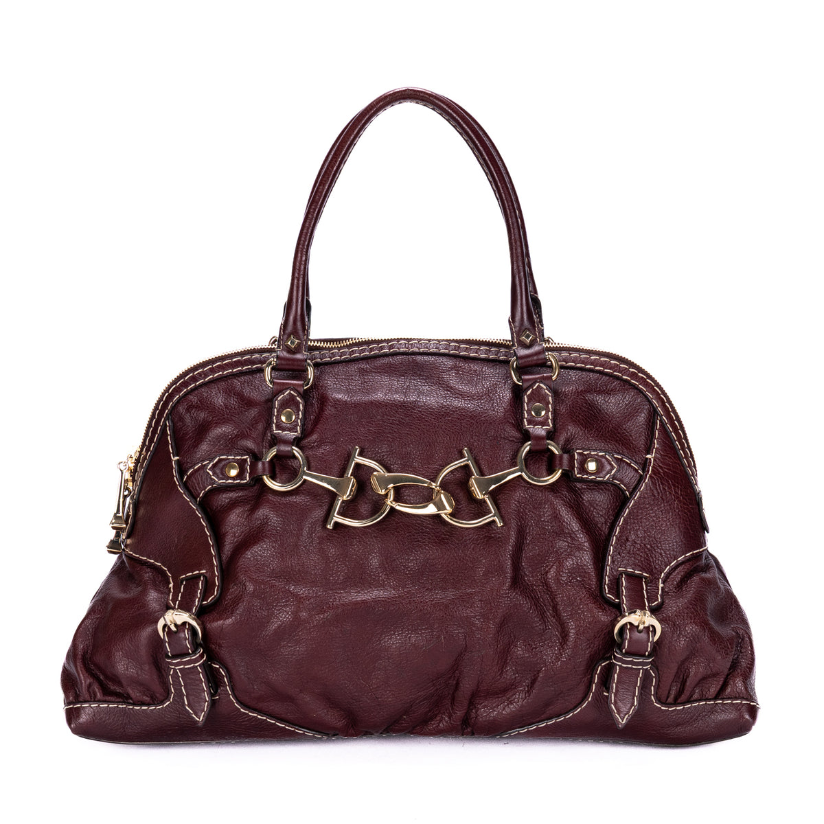 Horsebit Nail Boston Bag