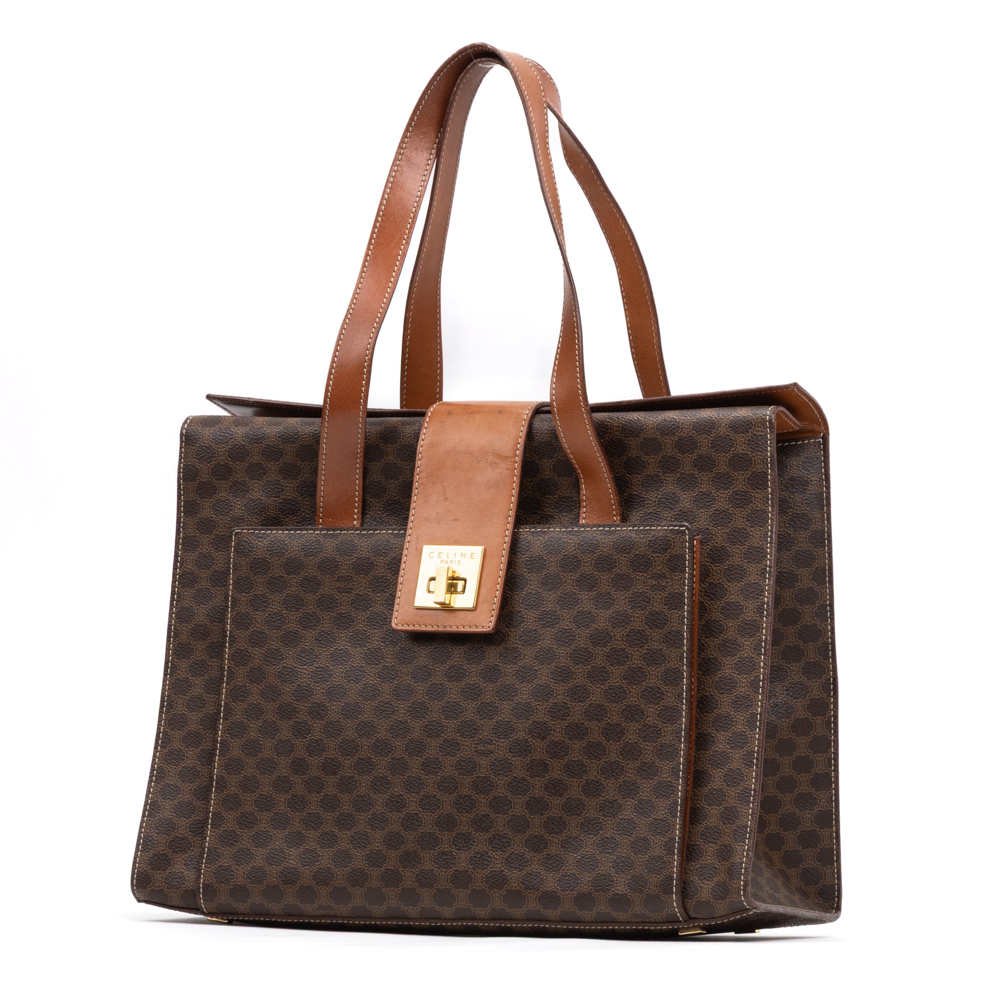 Vintage Front Pocket Shopping Tote 