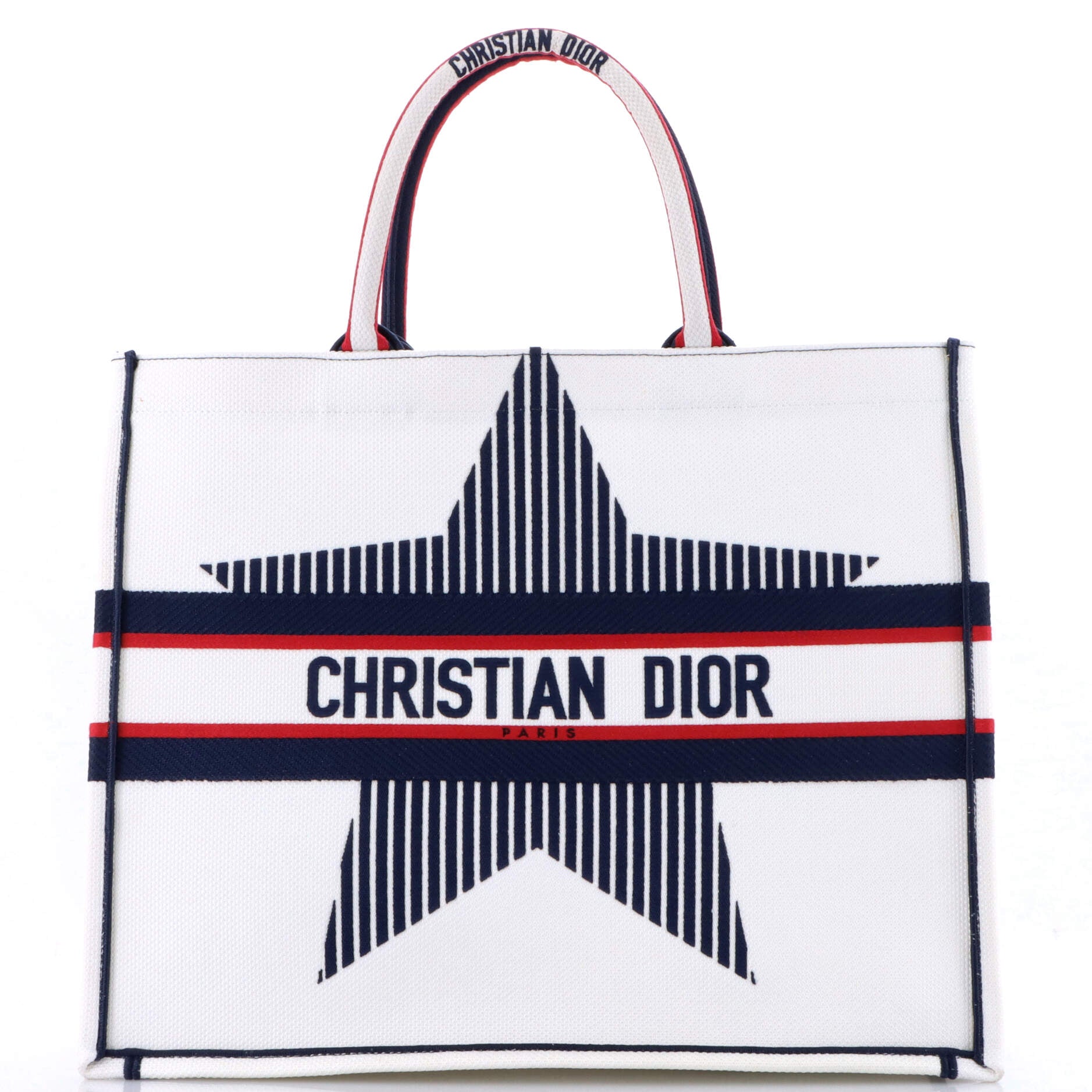 Star Embroidered Book Tote Large