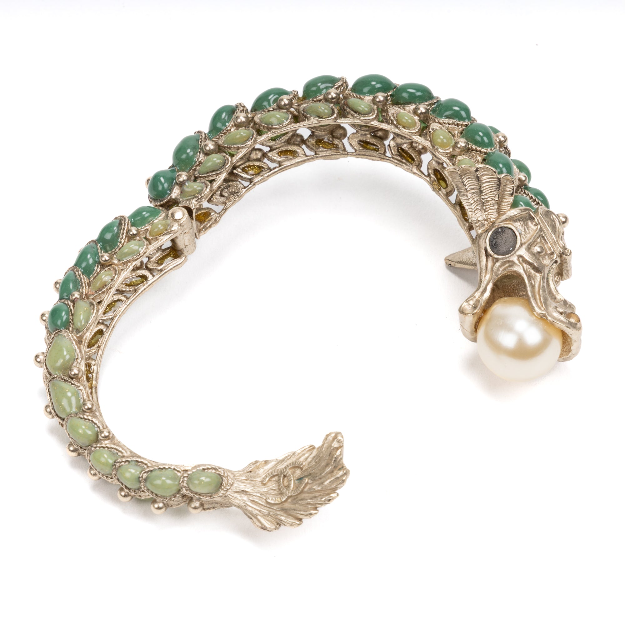 Rare 2010 Paris-Shanghai Métiers d'Art Dragon Cuff Bracelet 