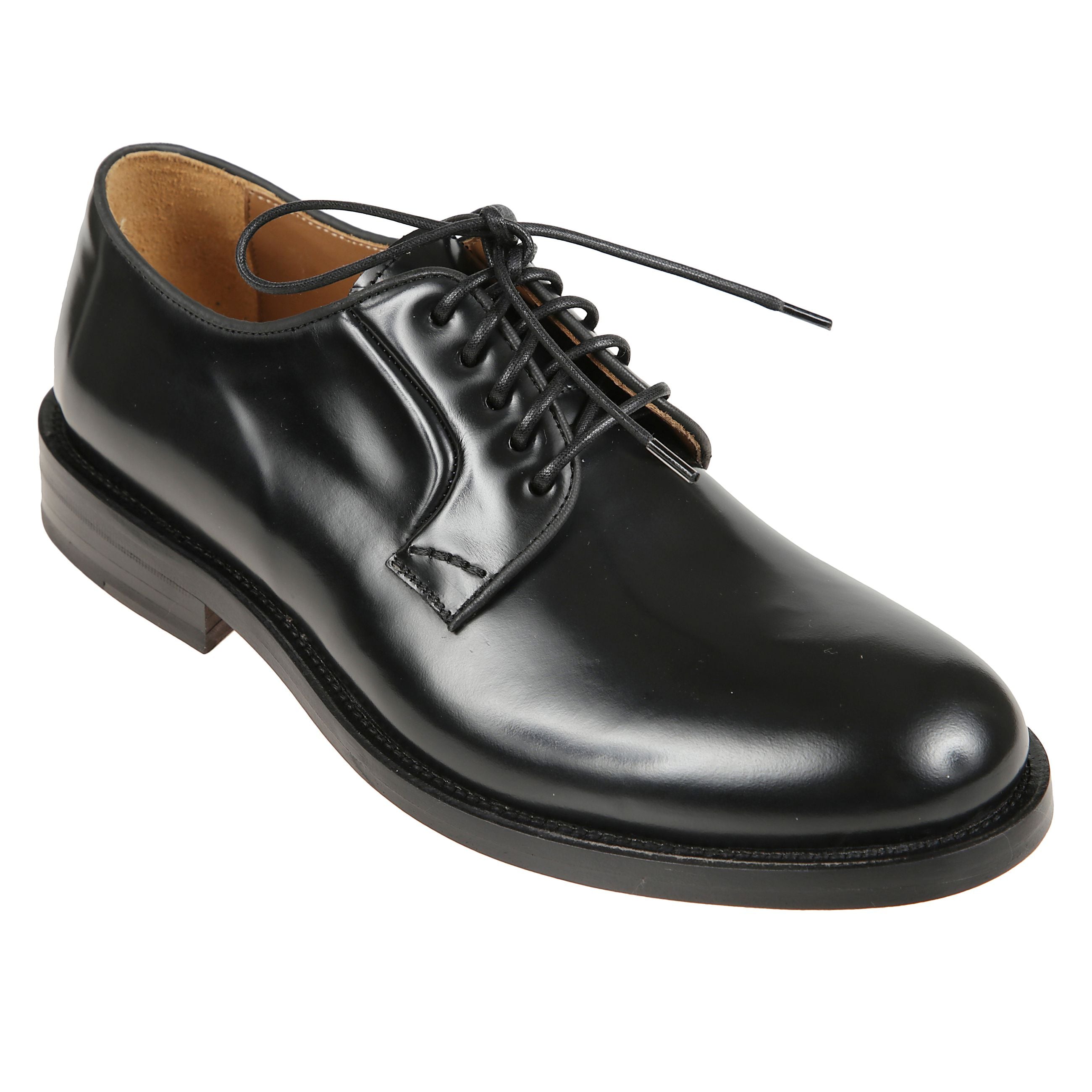 Scarpe oxford da uomo, chiusura con lacci e monocromo in pelle.
