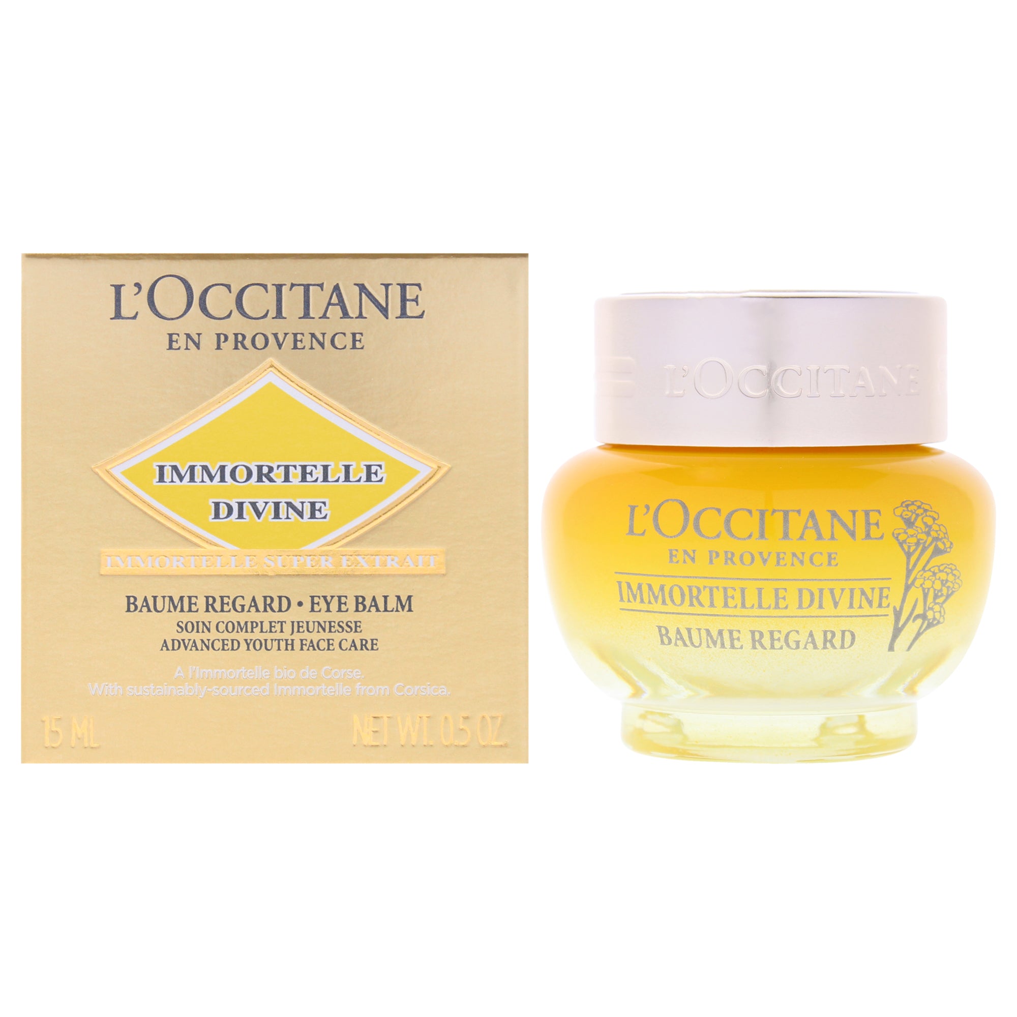 Immortelle Divine Eye Balm by LOccitane for Unisex - 0.5 oz Balm