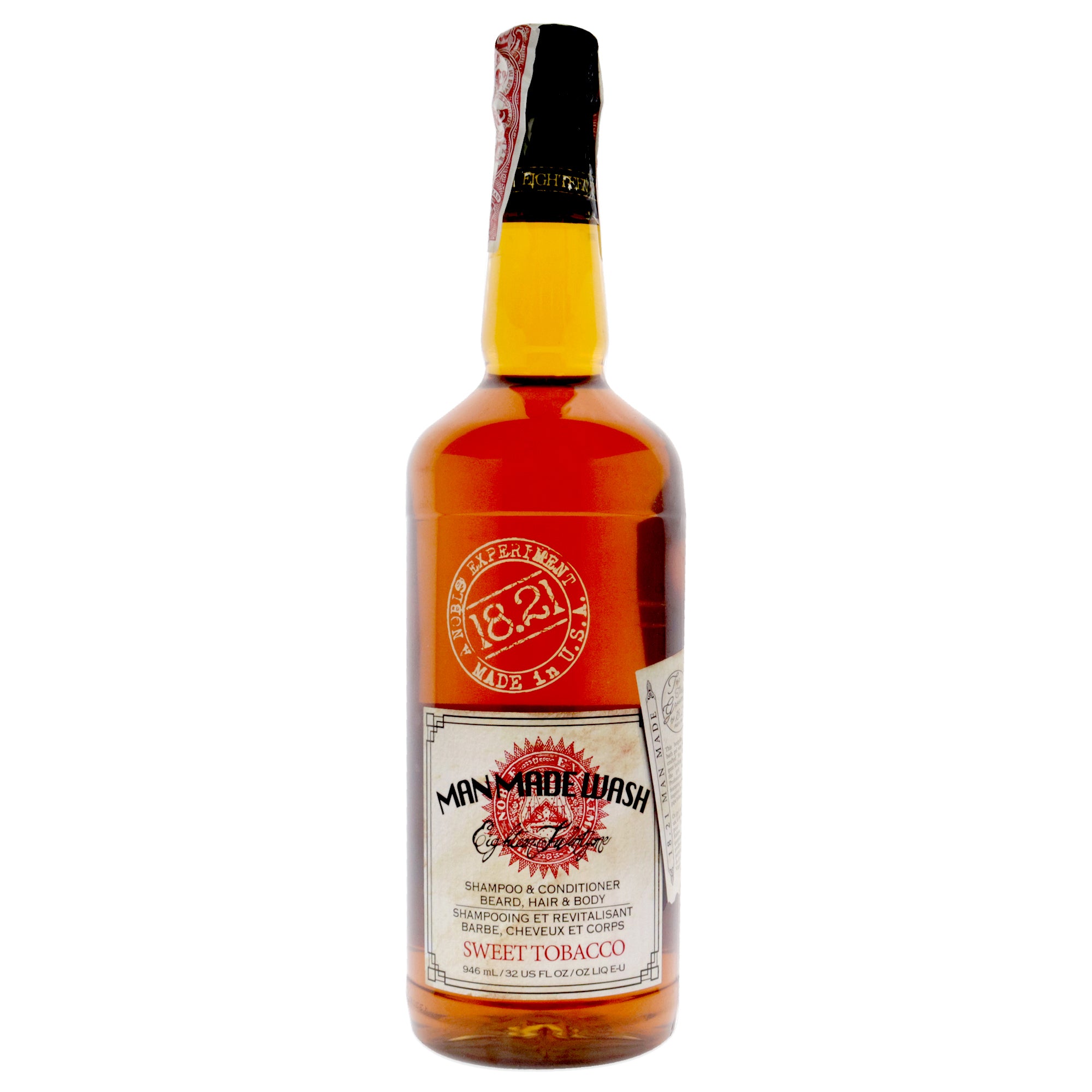 3-In-1 Man Made Wash - Sweet Tobacco by 18.21 Man Made for Men - 32 oz Shampoo, Conditioner and Body Wash