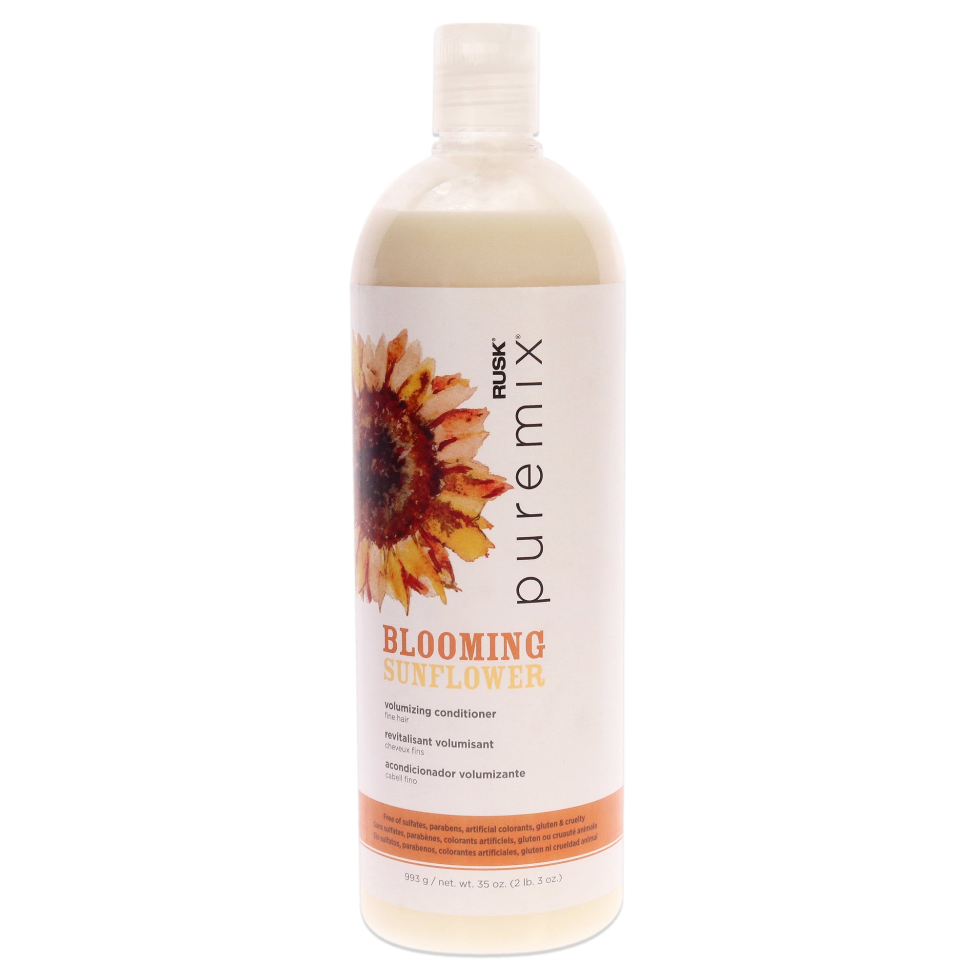 Puremix Blooming Sunflower Volumizing Conditioner - Fine Hair by Rusk for Unisex - 35 Conditioner