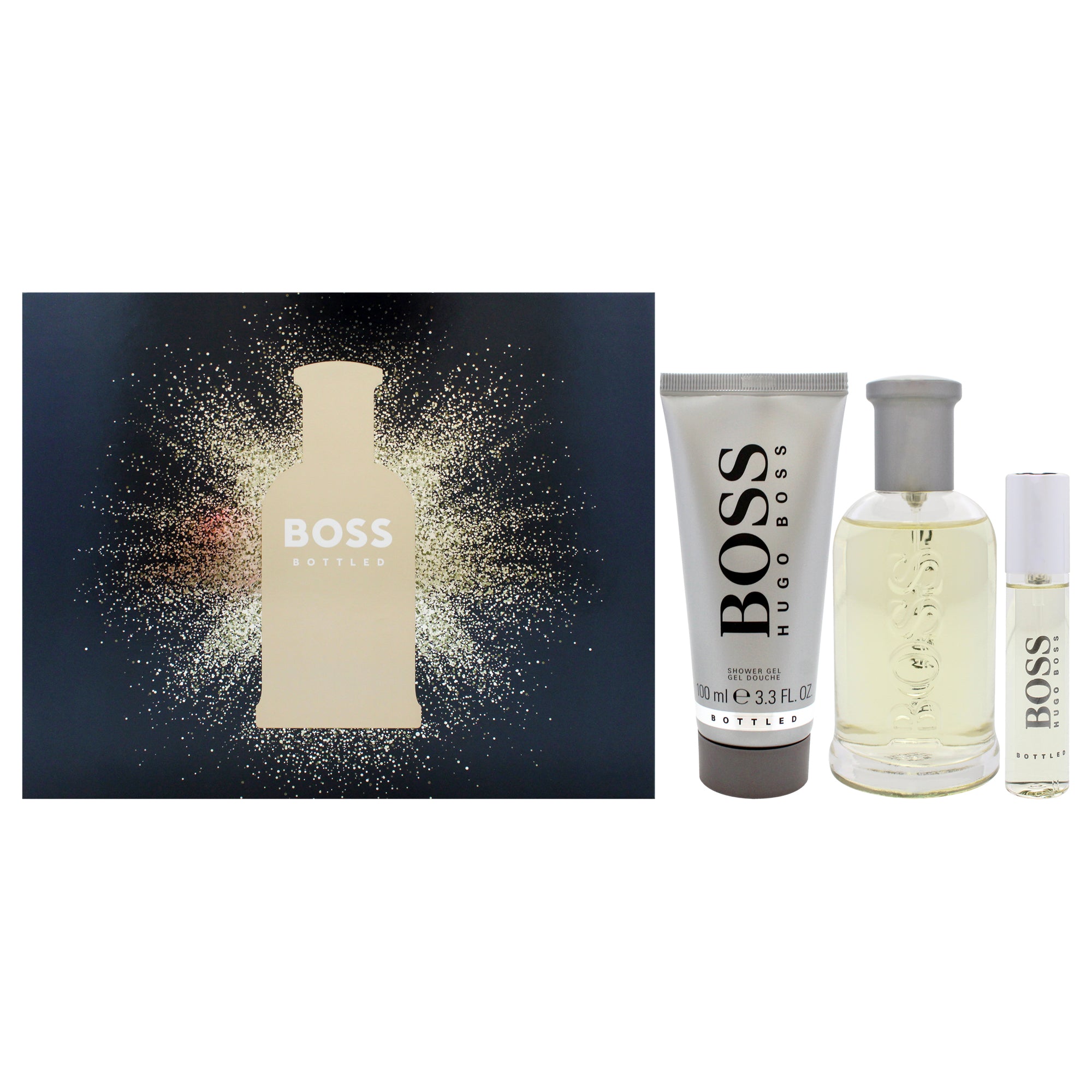Boss No. 6 by Hugo Boss for Men - 3 Pc Gift Set 3.3oz EDT Spray, 0.3oz EDT Spray (Mini), 3.3oz Shower Gel