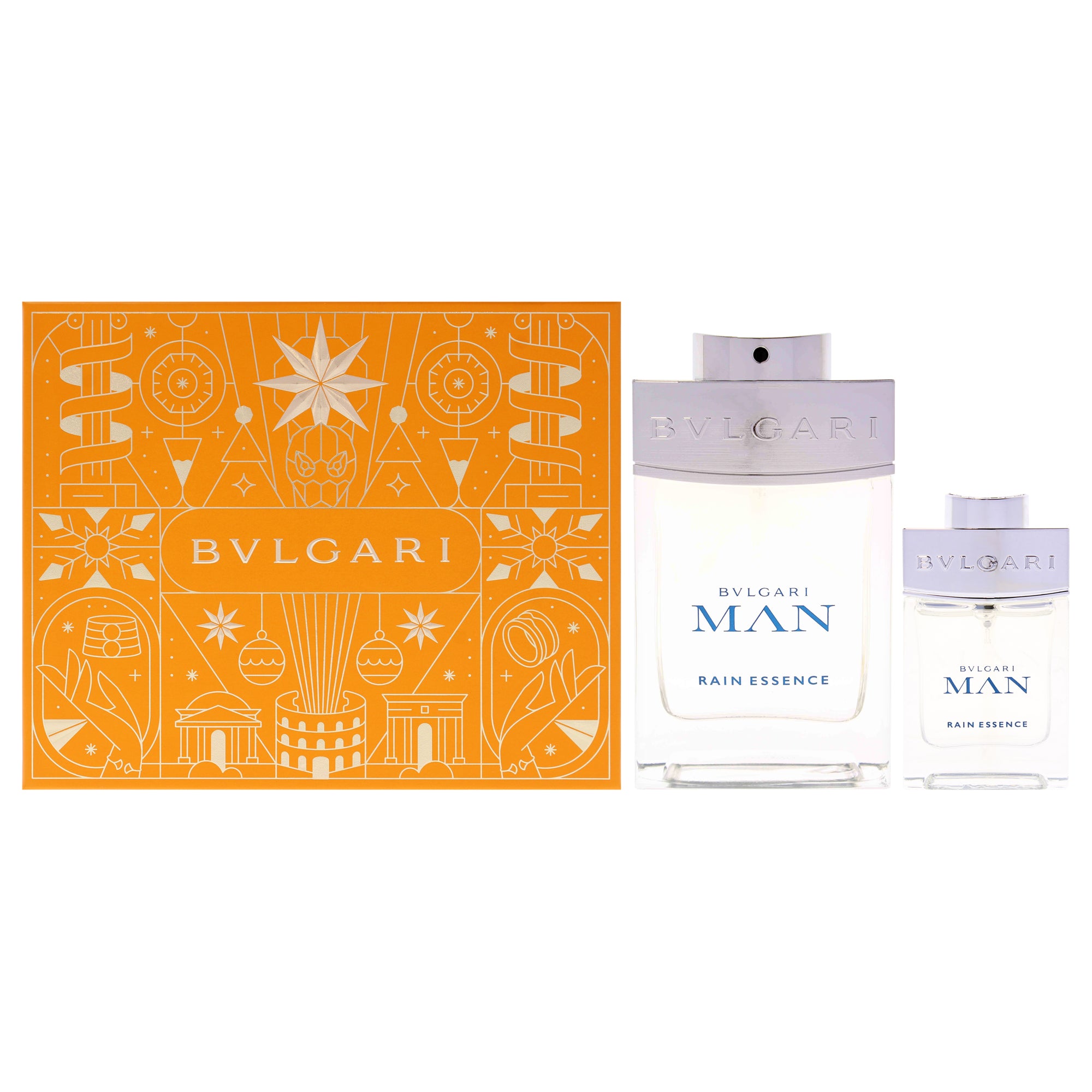 Bvlgari Man Rain Essence by Bvlgari for Men - 2 Pc Gift Set 3.4oz EDP Spray, 0.5oz EDP Spray