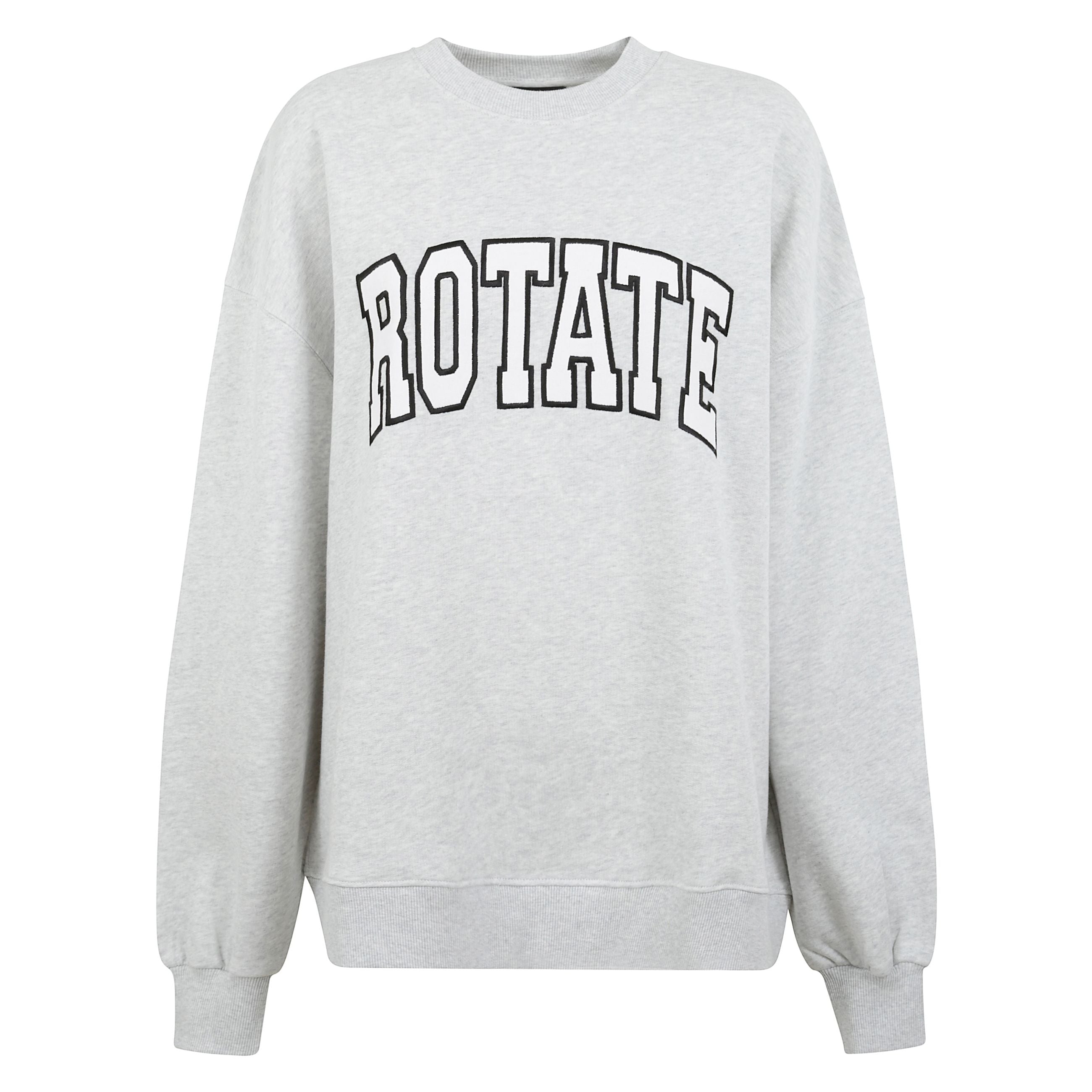 Felpa oversize in cotone leggermente elasticizzato con interno felpato. girocollo classico, spalle raglan e finiture a costine su polsi e orlo con cordino elastico. il maxi logo ricamato sul fronte definisce un design essenziale dal carattere deciso.