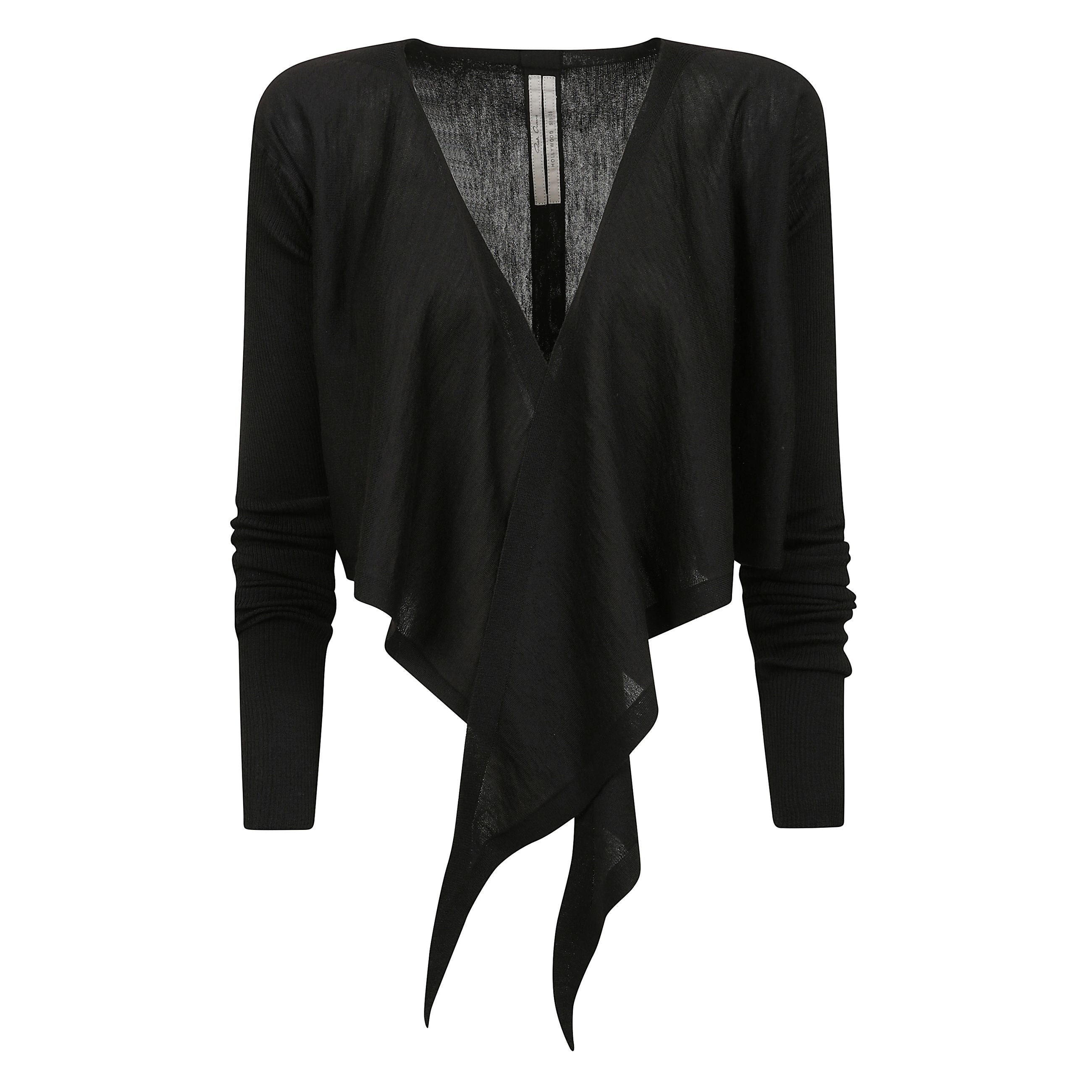 Top incrociato con maniche lunghe tagliate.