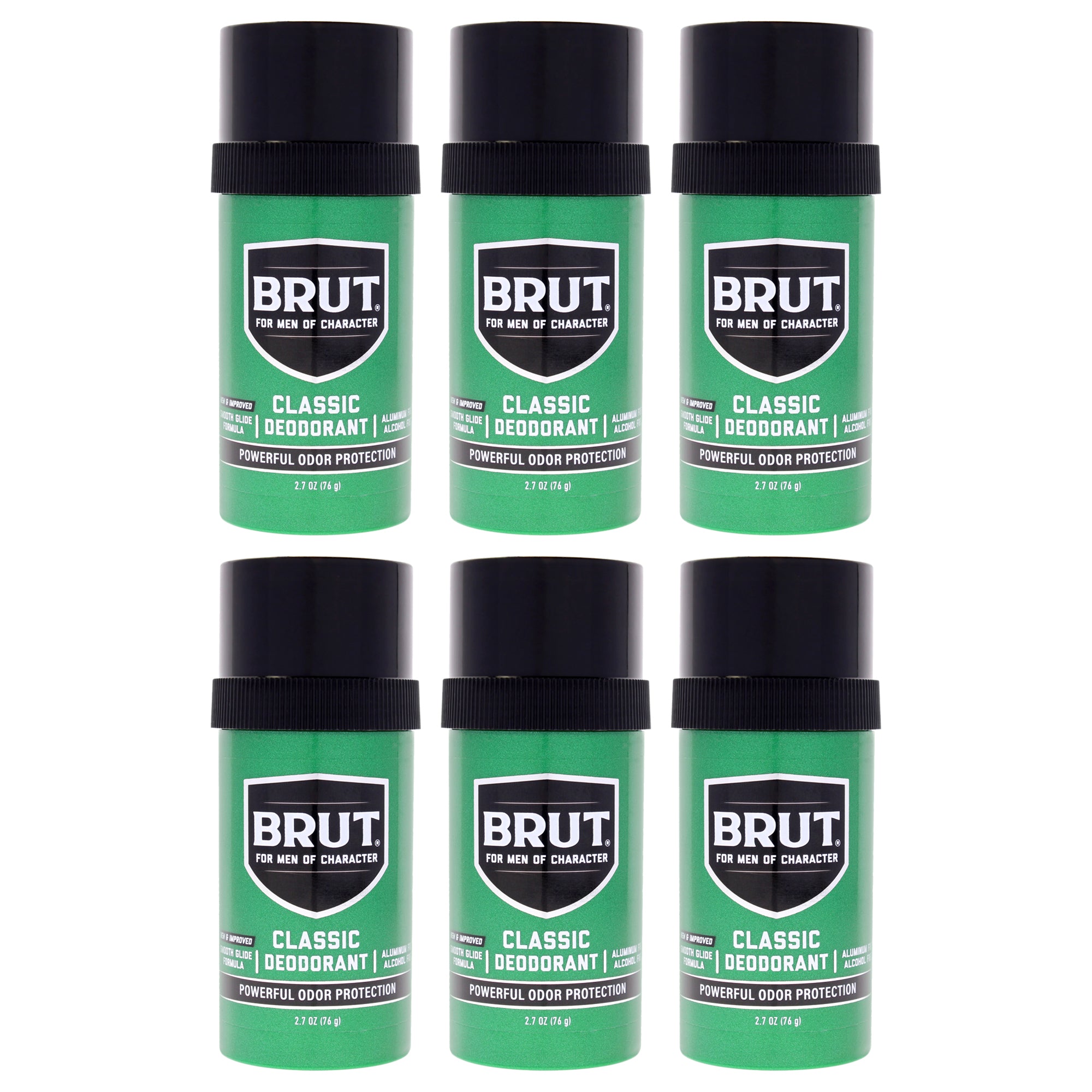 Brut by Faberge Co. for Men - 2.5 oz Deodorant Stick - Pack of 6