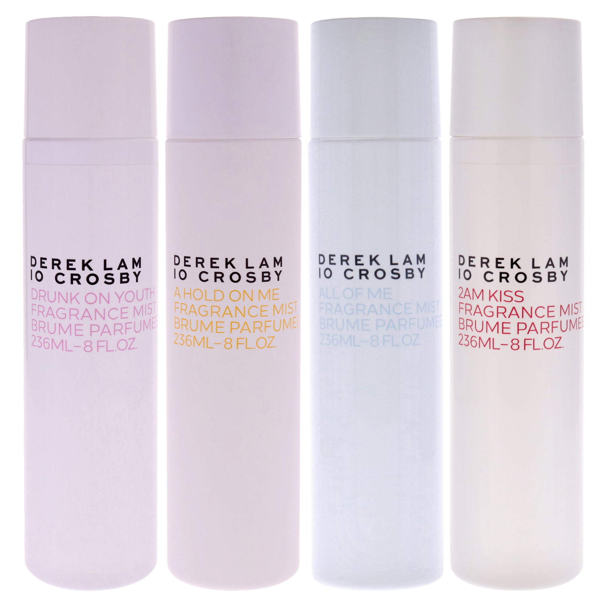 Derek Lam Fragaces Mist Kit by Derek Lam for Women - 4 Pc Kit 8oz Drunk On Youth Fragance Mist, 8oz All of Me Fragance Mist, 8oz 2AM Kiss Fragrance Mist, 8oz A Hold On Me Fragrance Mist