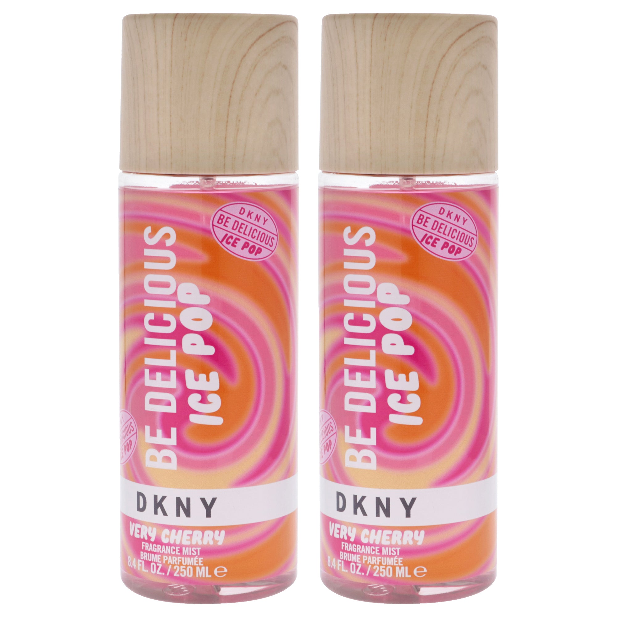 DKNY Be Delicious Ice Pop - Very Cherry by Donna Karan for Women - 8.4 oz Fragrance Mist - Pack of 2