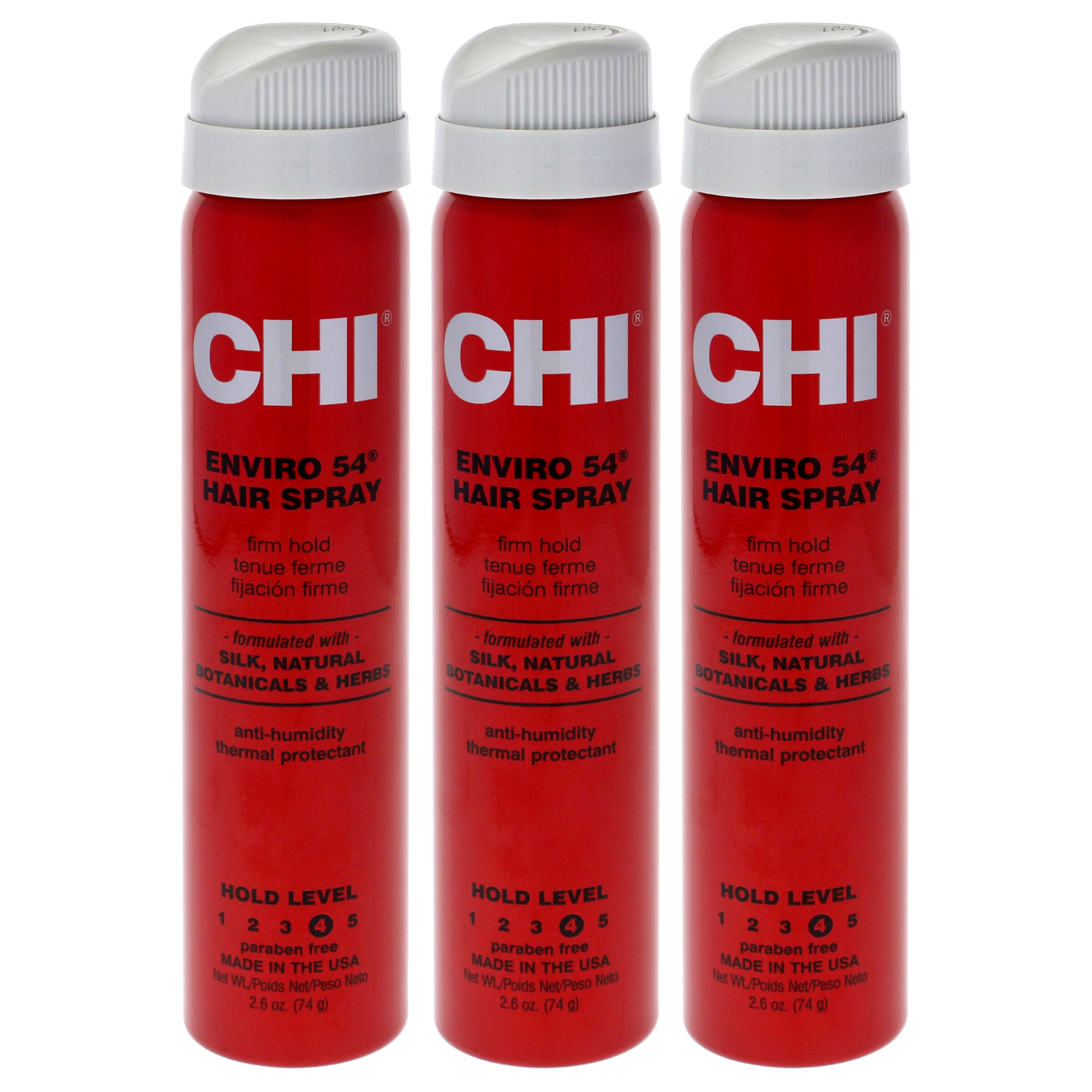 Enviro 54 Firm Hold Hair Spray by CHI for Unisex - 2.6 oz Hair Spray  - Pack of 3
