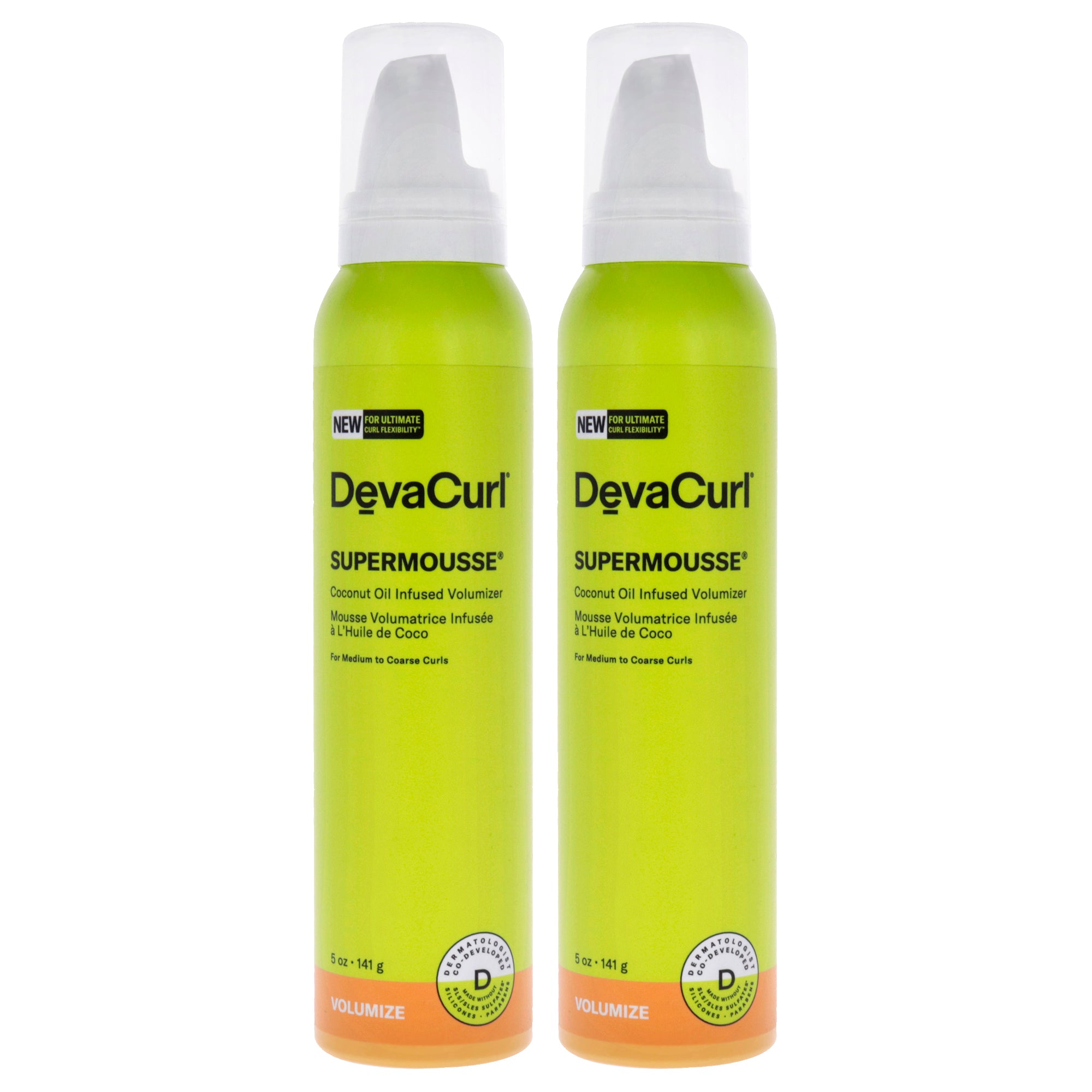 Supermousse-NP by DevaCurl for Unisex - 5 Mousse - Pack of 2